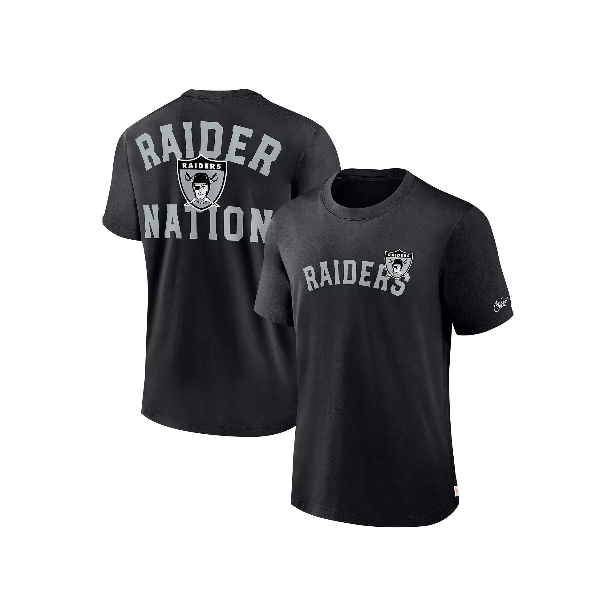 Men's Nike  Black Las Vegas Raiders Rewind Slogan T-Shirt, Size: Small, Lvr Black Product Image