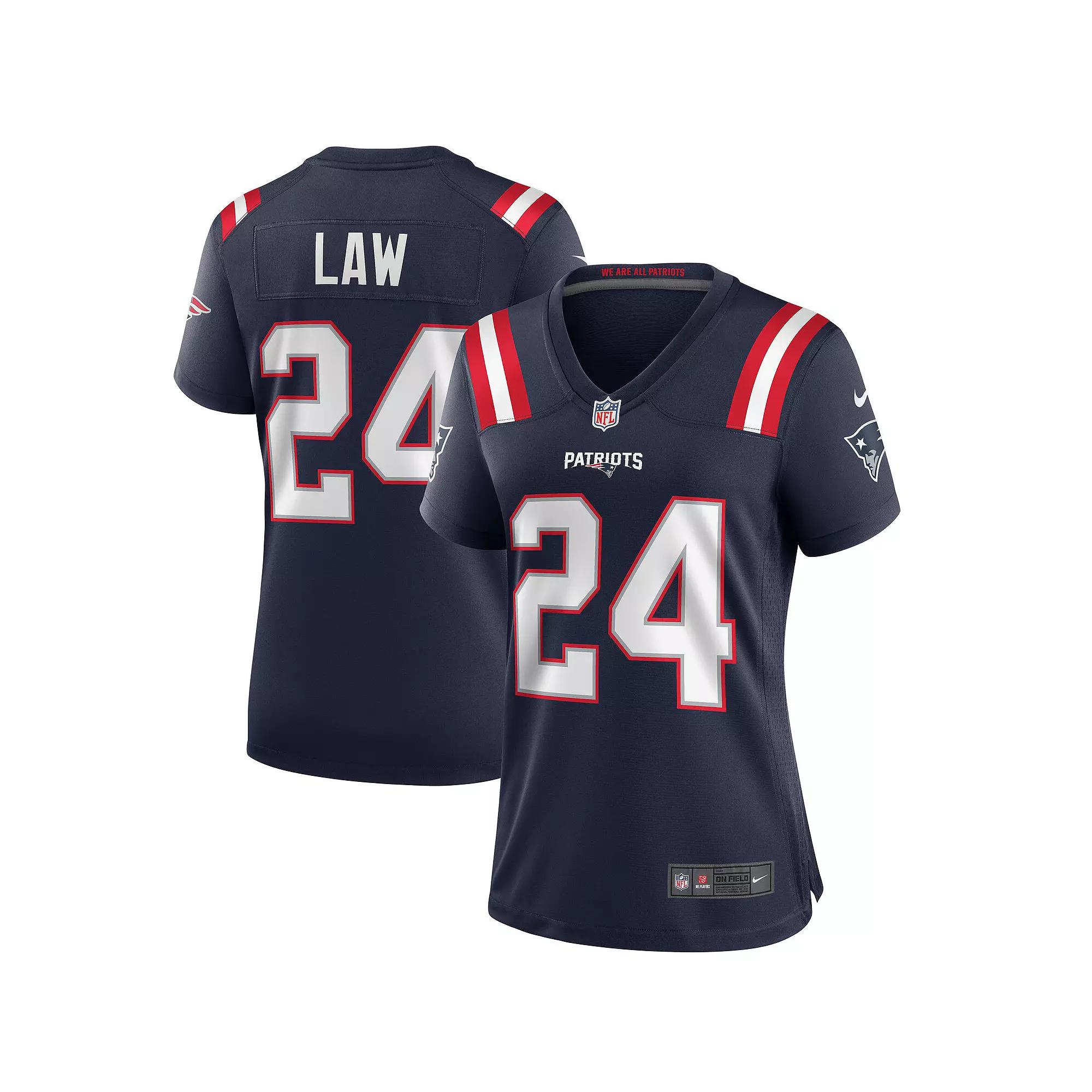 Women's Nike Ty Law Navy New England Patriots Game Retired Player Jersey,  Product Image