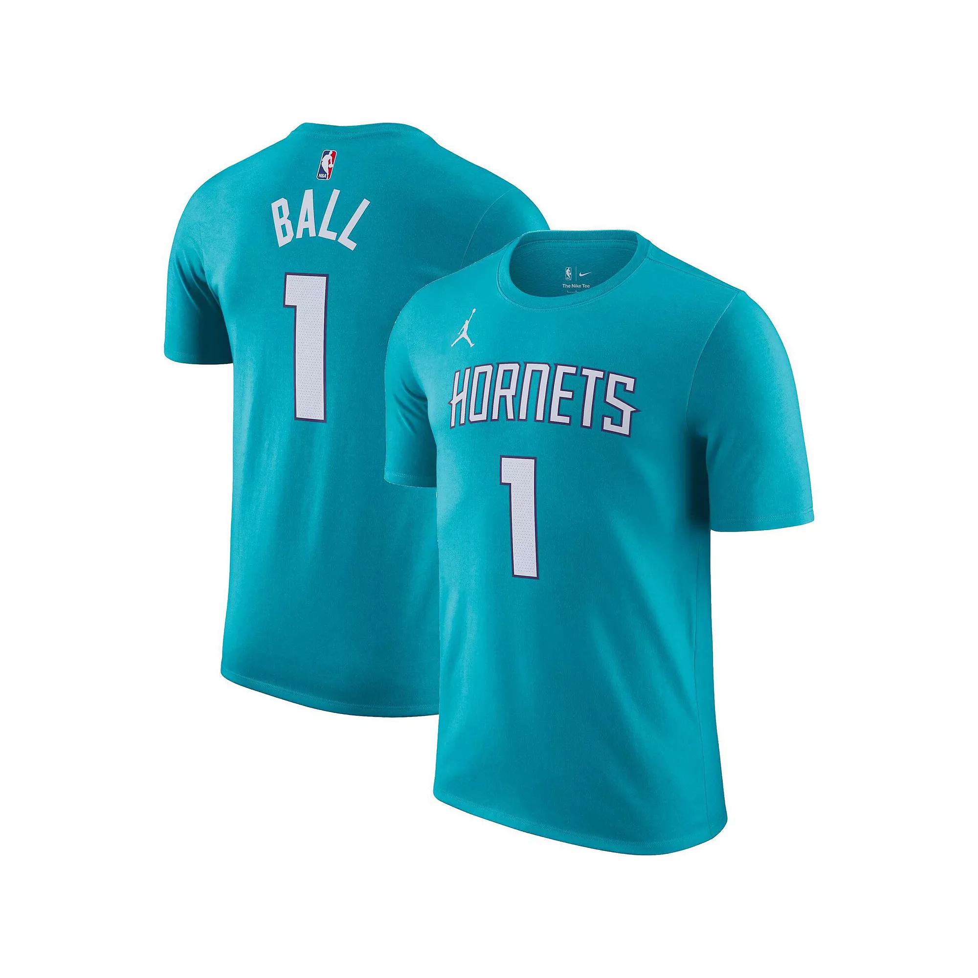 Men's Nike LaMelo Ball Teal Charlotte Hornets Icon 2022/23 Name & Number T-Shirt,  Product Image
