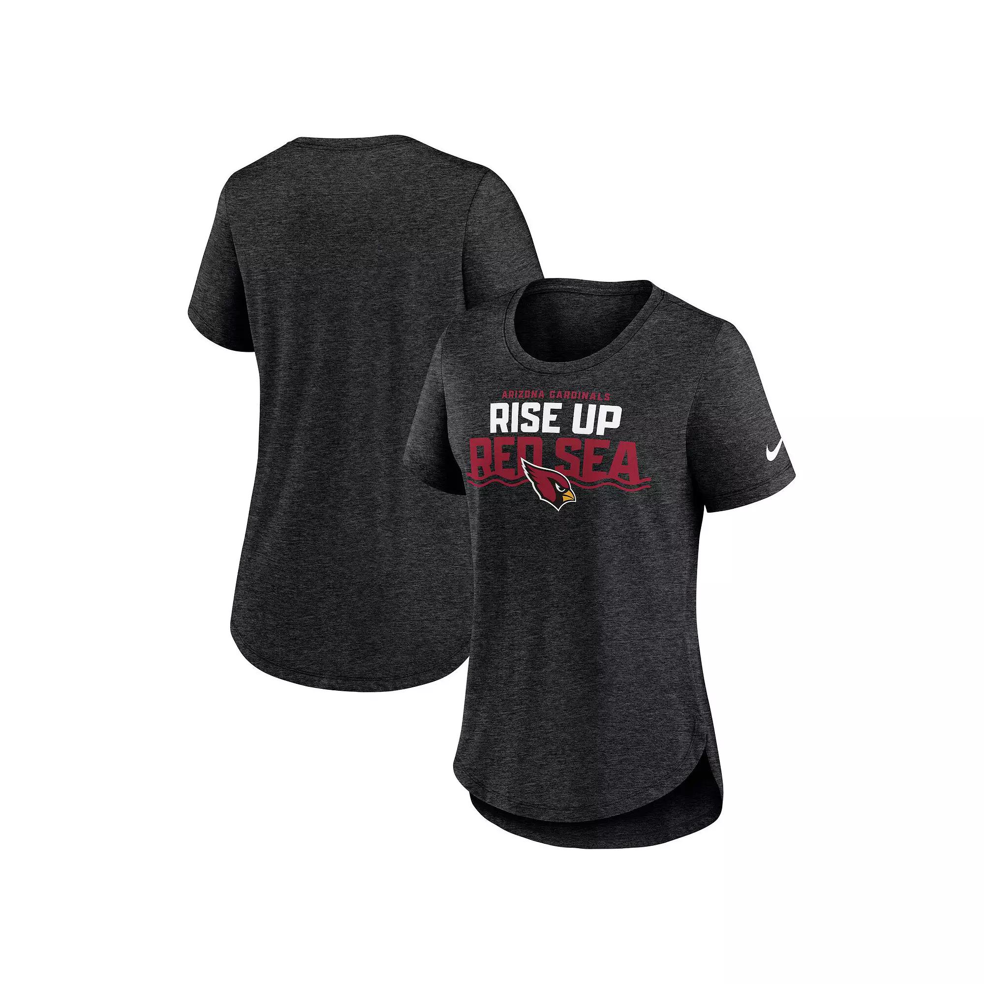Women's Nike Heather Black Arizona Cardinals Local Fashion Tri-Blend T-Shirt,  Product Image
