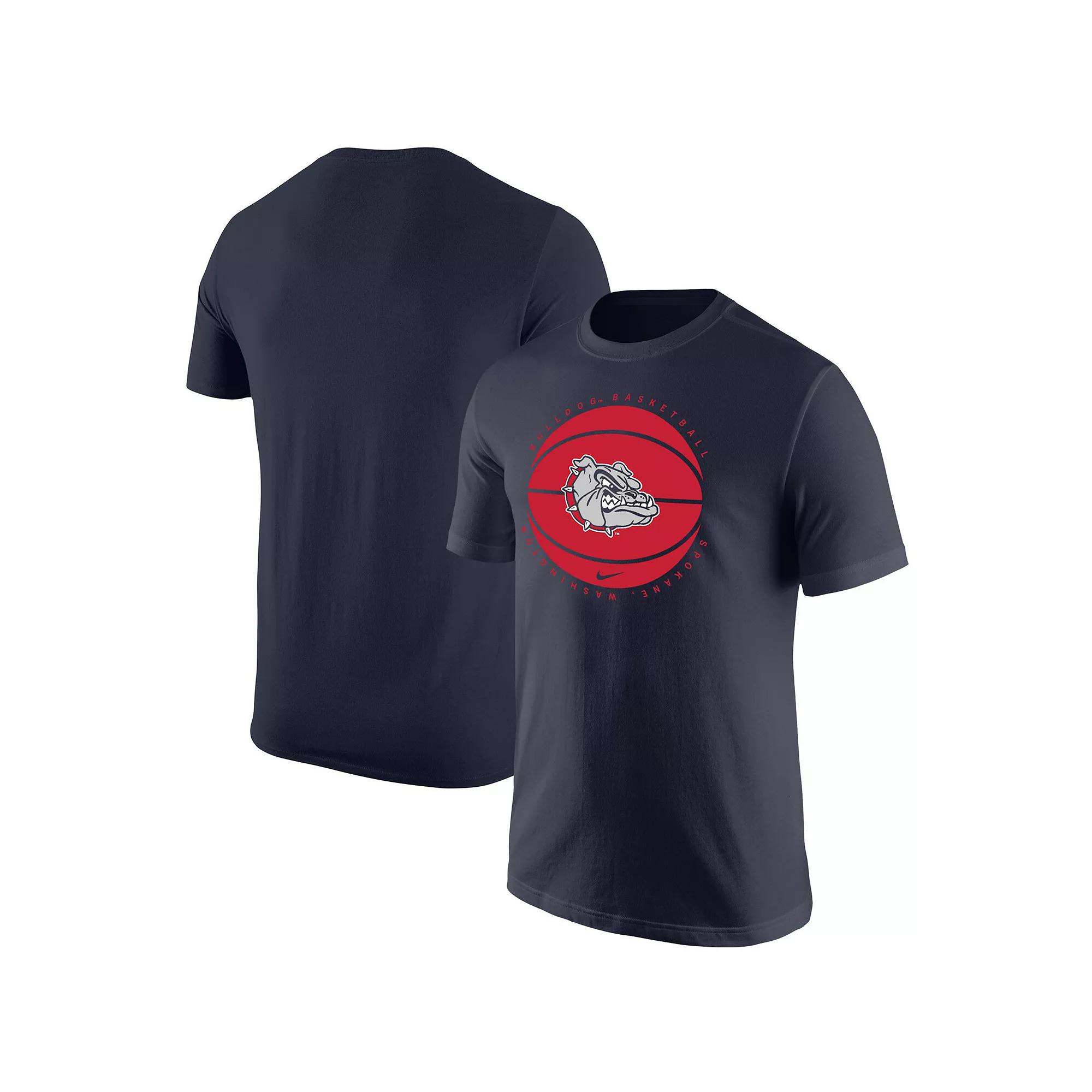 Men's Nike Navy Gonzaga Bulldogs Basketball Logo T-Shirt,  Product Image