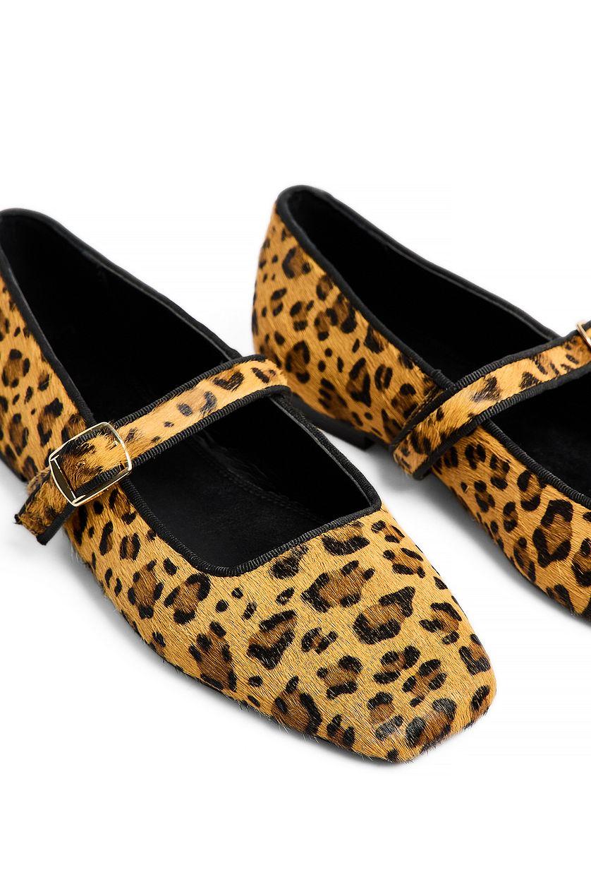 Printed Leather Ballerinas Product Image