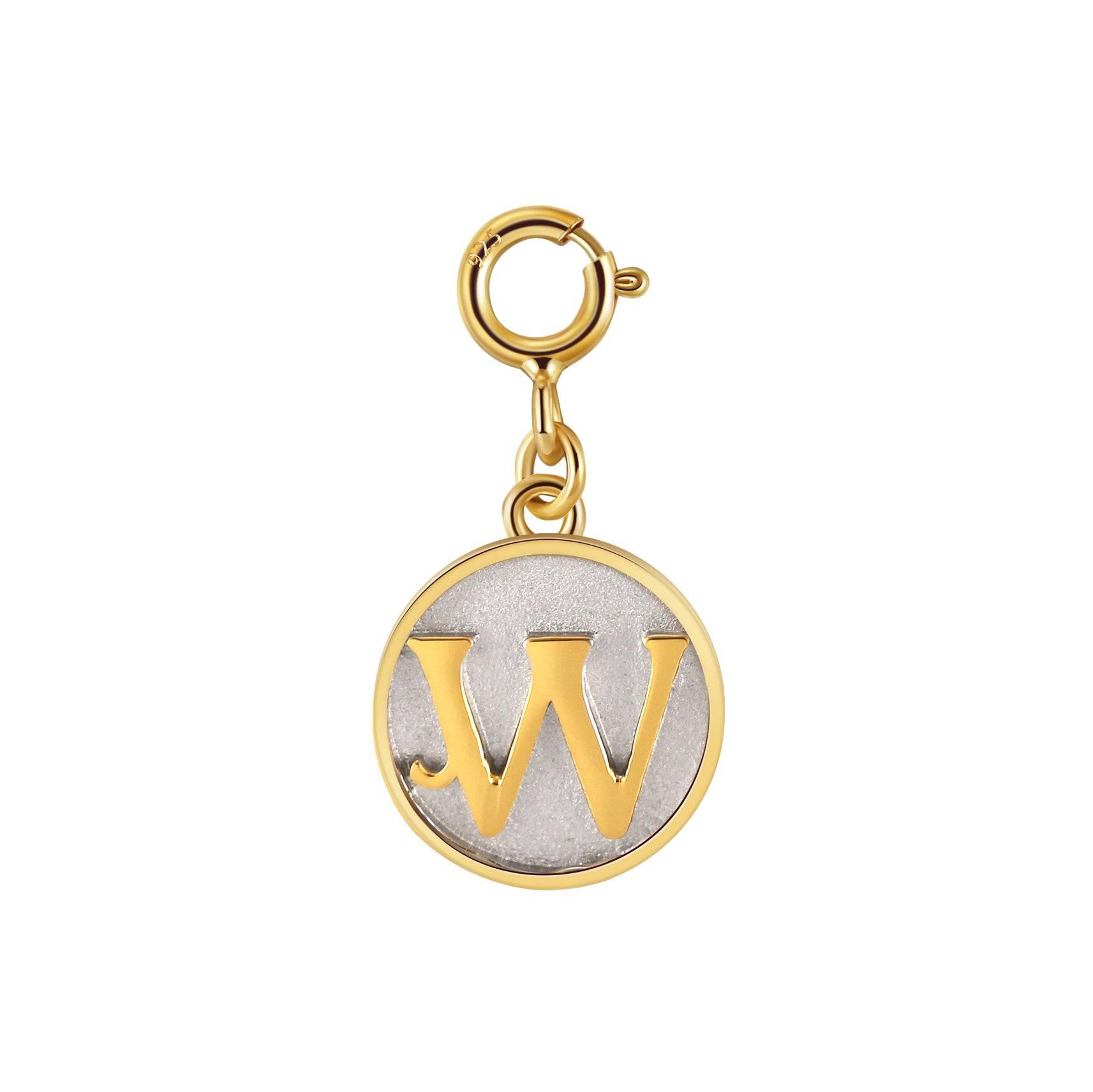 Saints Dainty Fancy Initial Clip on Pendant A-Z Product Image