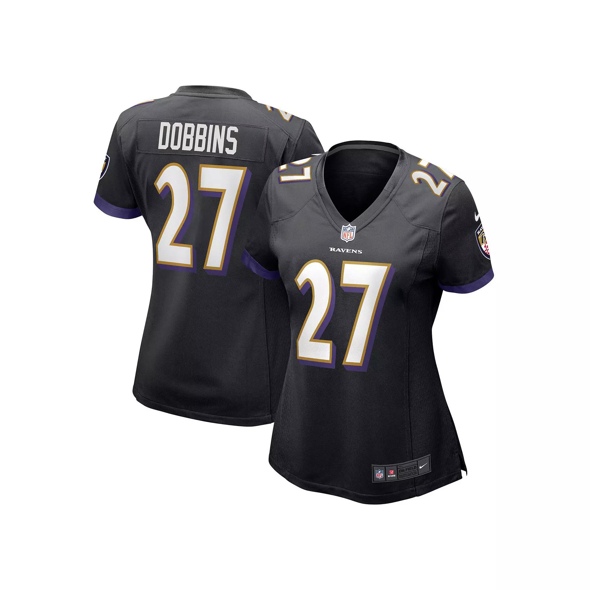 Women's Nike J.K. Dobbins Black Baltimore Ravens Game Jersey, Size: Medium Product Image