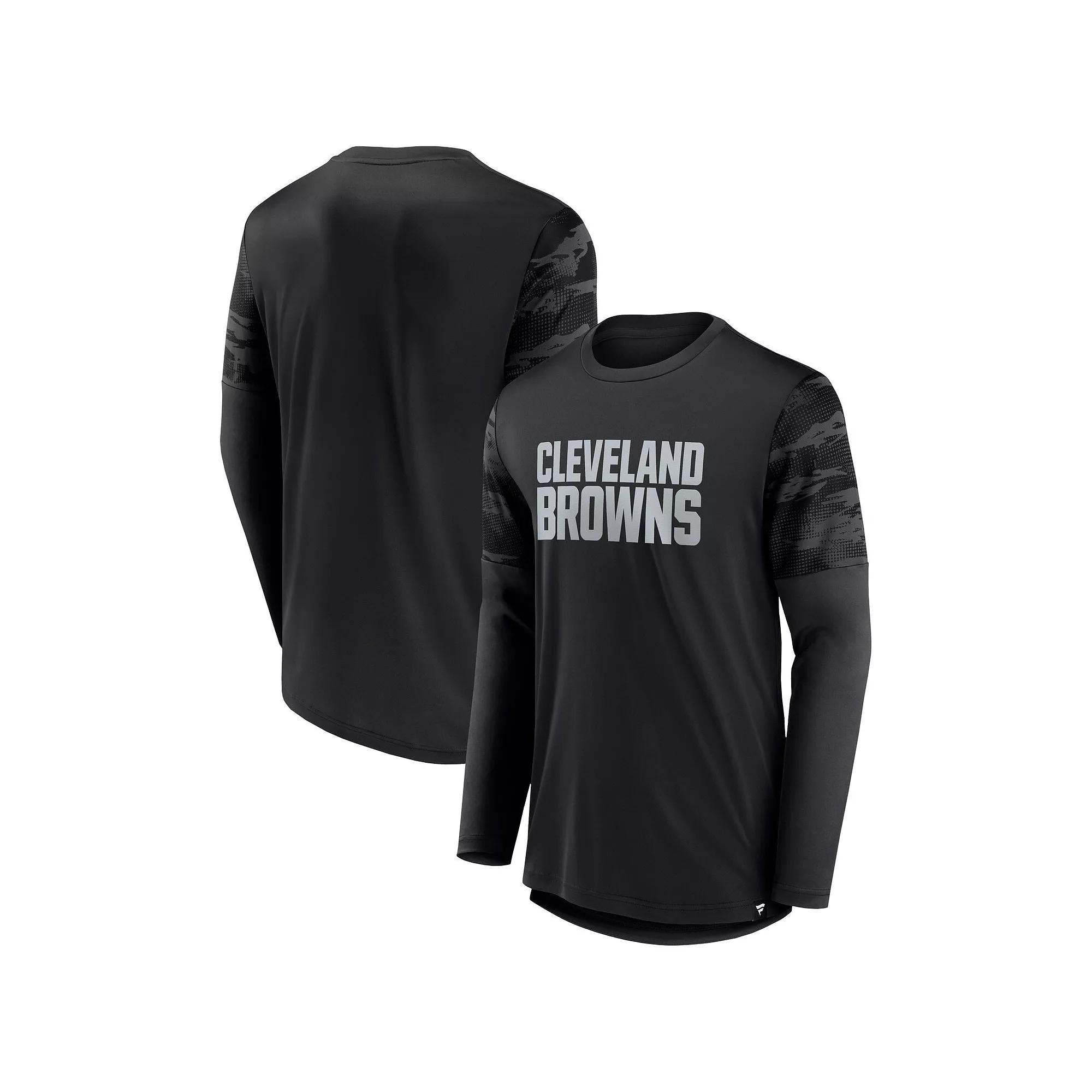 Men's Fanatics Branded Brown/Orange Cleveland Browns Square Off Long Sleeve T-Shirt, Size: Small Product Image