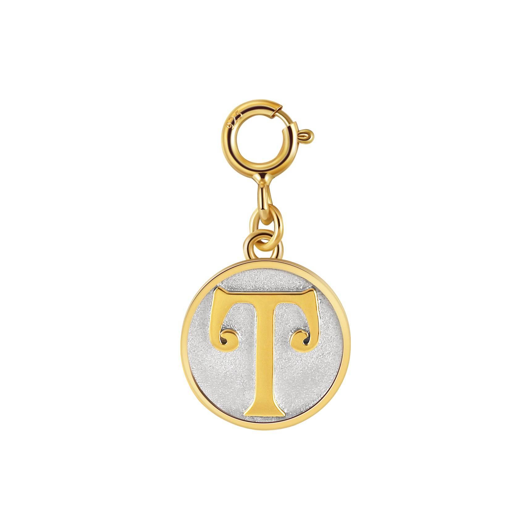 Saints Dainty Fancy Initial Clip on Pendant A-Z Product Image