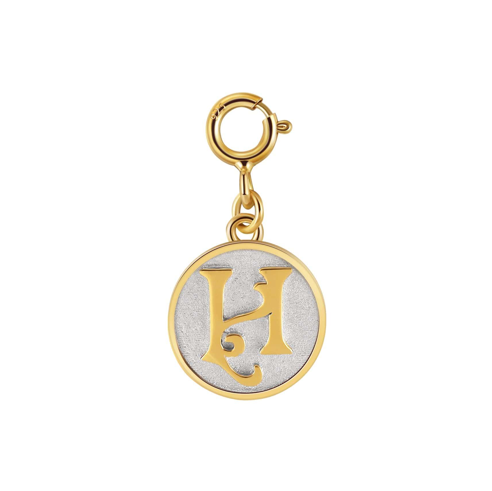 Saints Dainty Fancy Initial Clip on Pendant A-Z Product Image