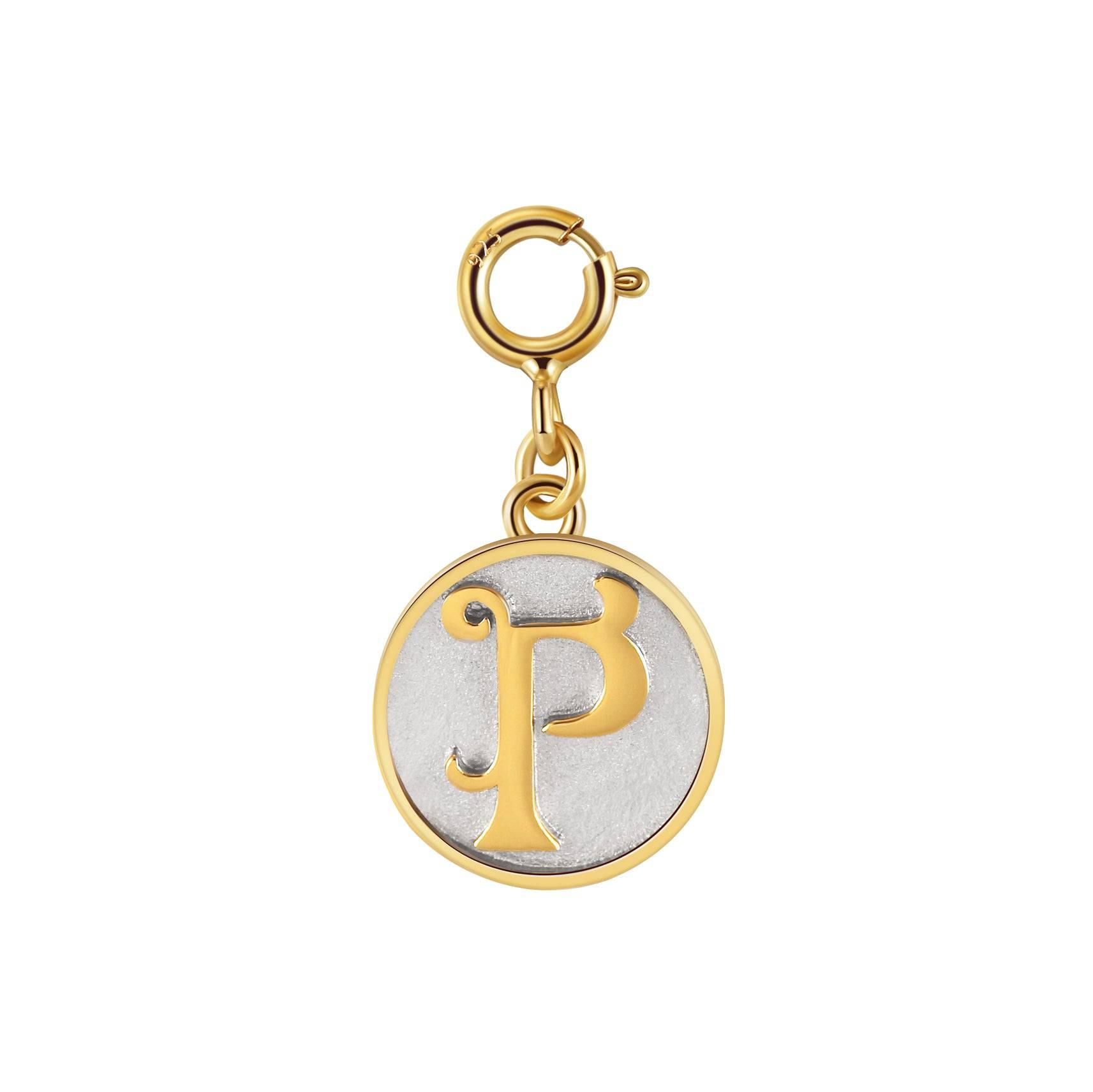 Saints Dainty Fancy Initial Clip on Pendant A-Z Product Image