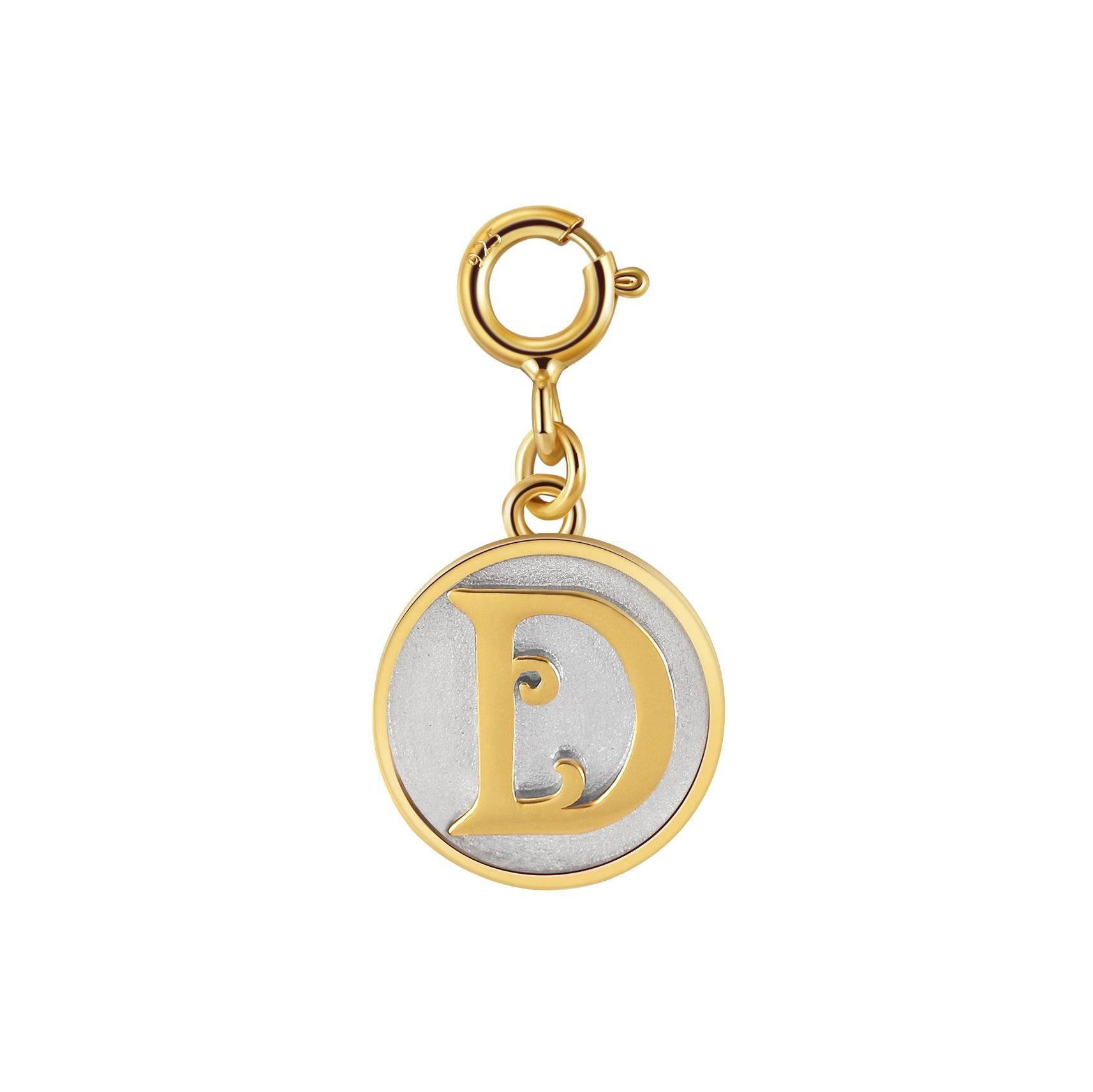 Saints Dainty Fancy Initial Clip on Pendant A-Z Product Image