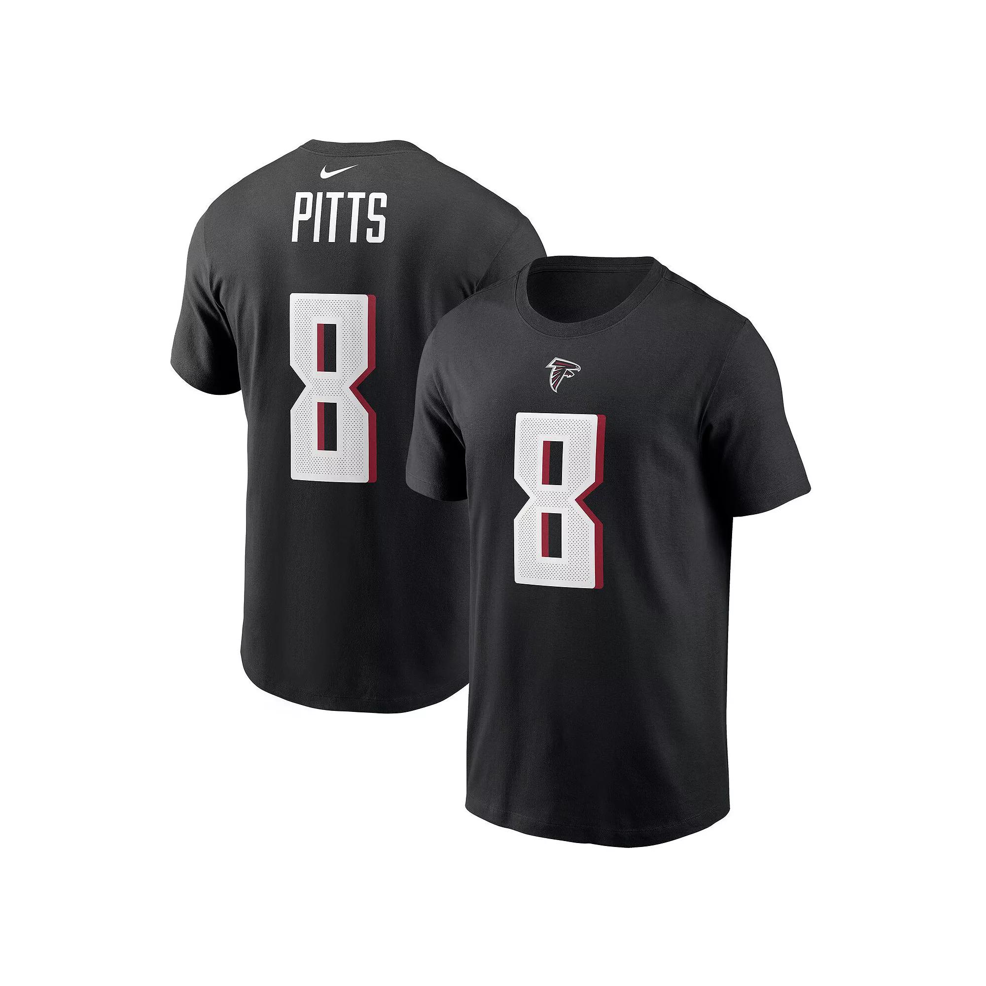 Men's Nike Kyle Pitts Black Atlanta Falcons Player Name & Number T-Shirt, Size: XL Product Image