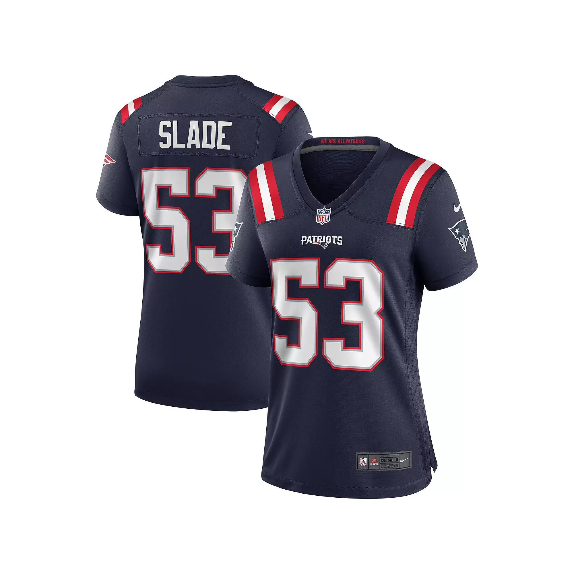 Women's Nike Chris Slade Navy New England Patriots Game Retired Player Jersey,  Product Image