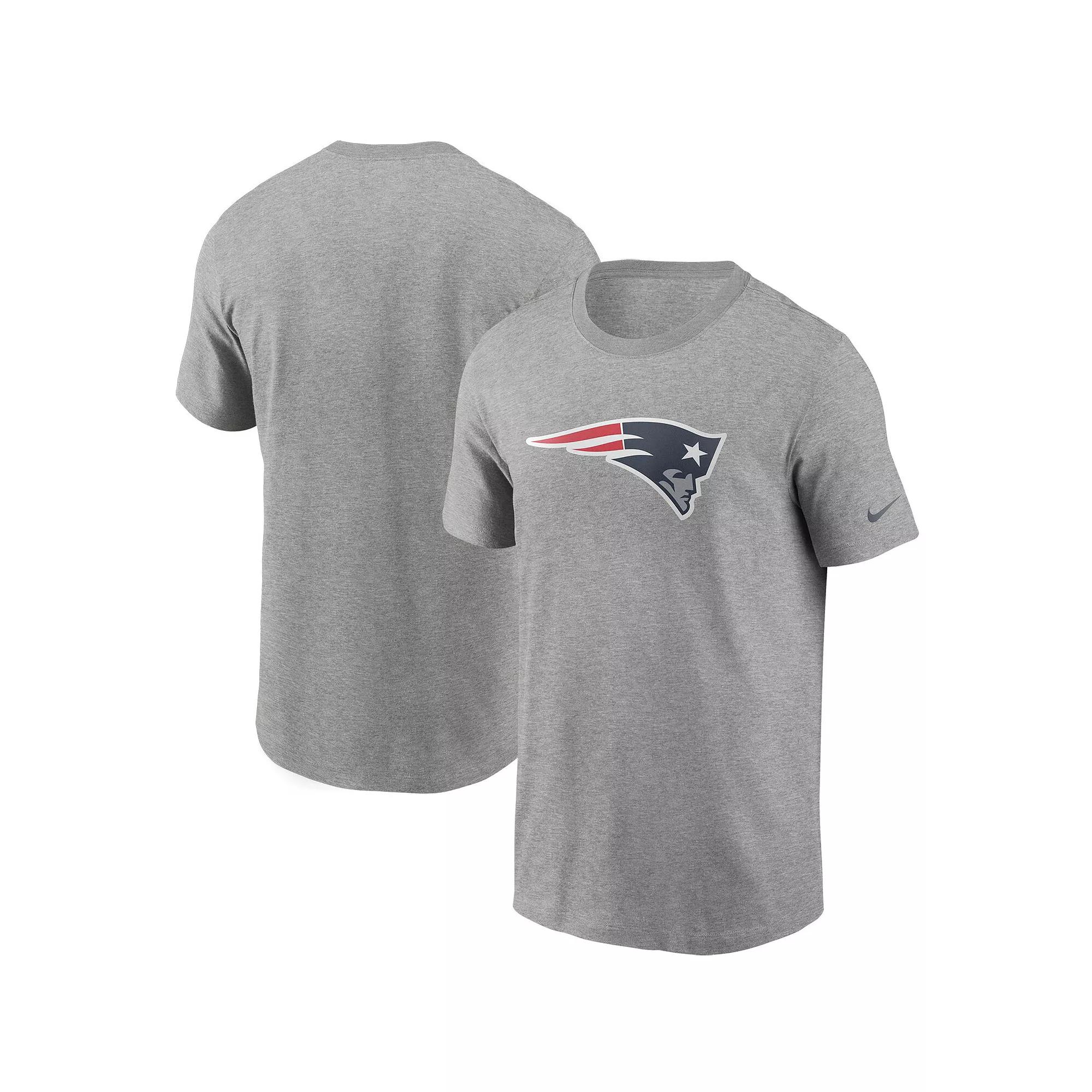 Men's Nike Heathered Gray New England Patriots Primary Logo T-Shirt, Size: Small, Grey Product Image
