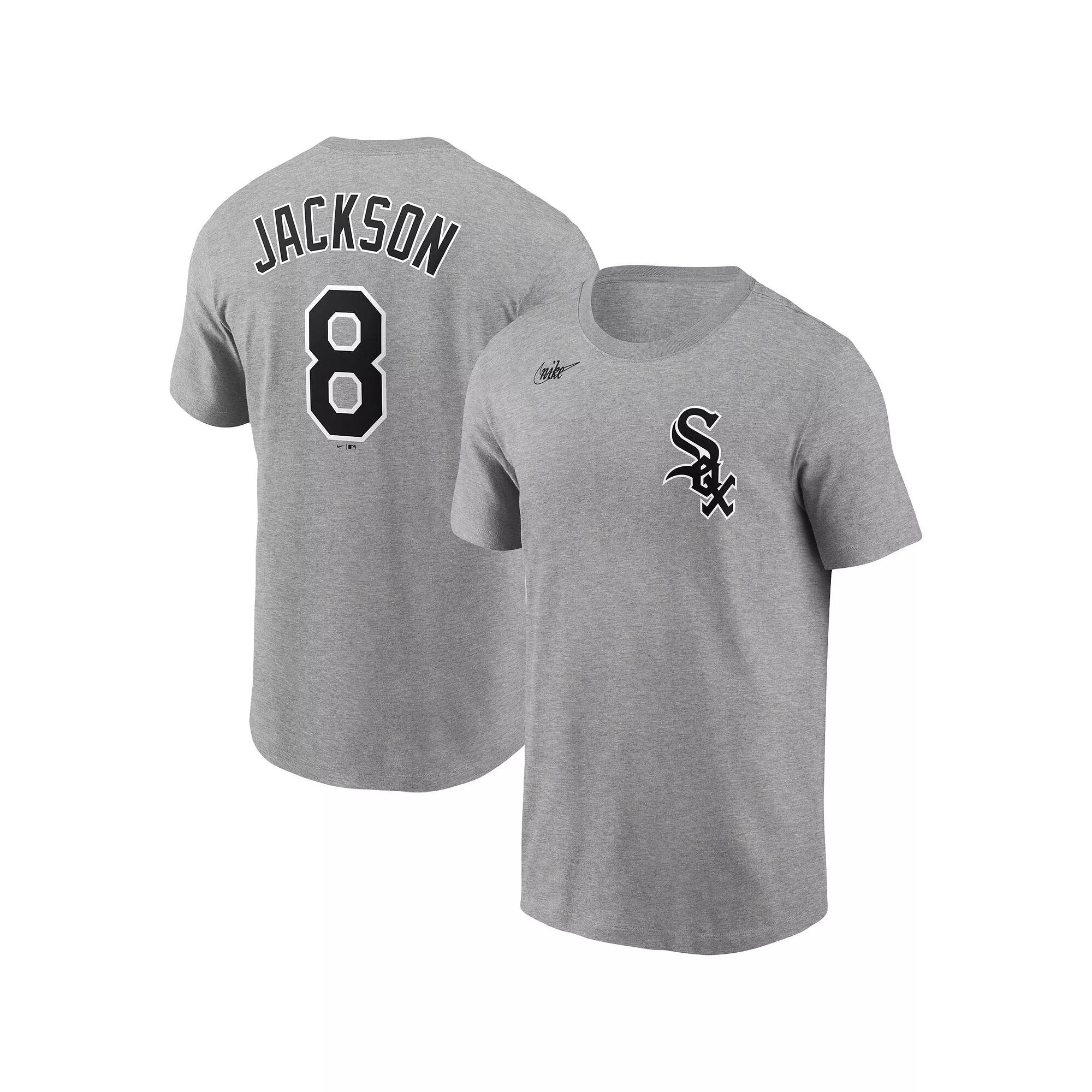 Men's Nike Bo Jackson Heathered Gray Chicago White Sox Cooperstown Collection Name & Number T-Shirt,  Product Image