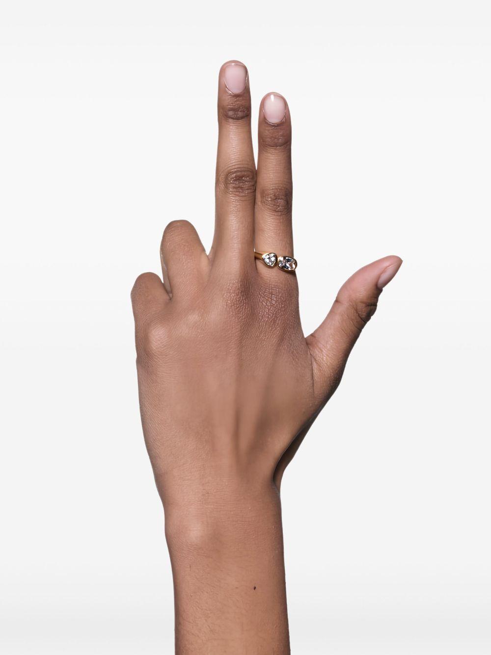 sterling silver double-stone signet ring Product Image