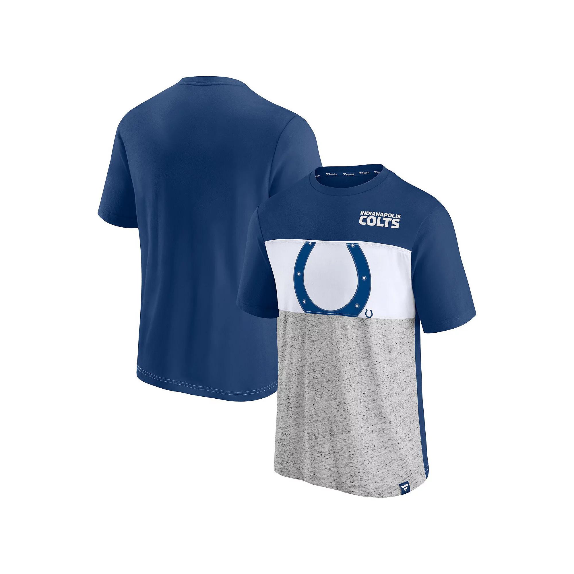 Men's Fanatics Royal Indianapolis Colts Colorblock T-Shirt, Size: XL, Blue Product Image