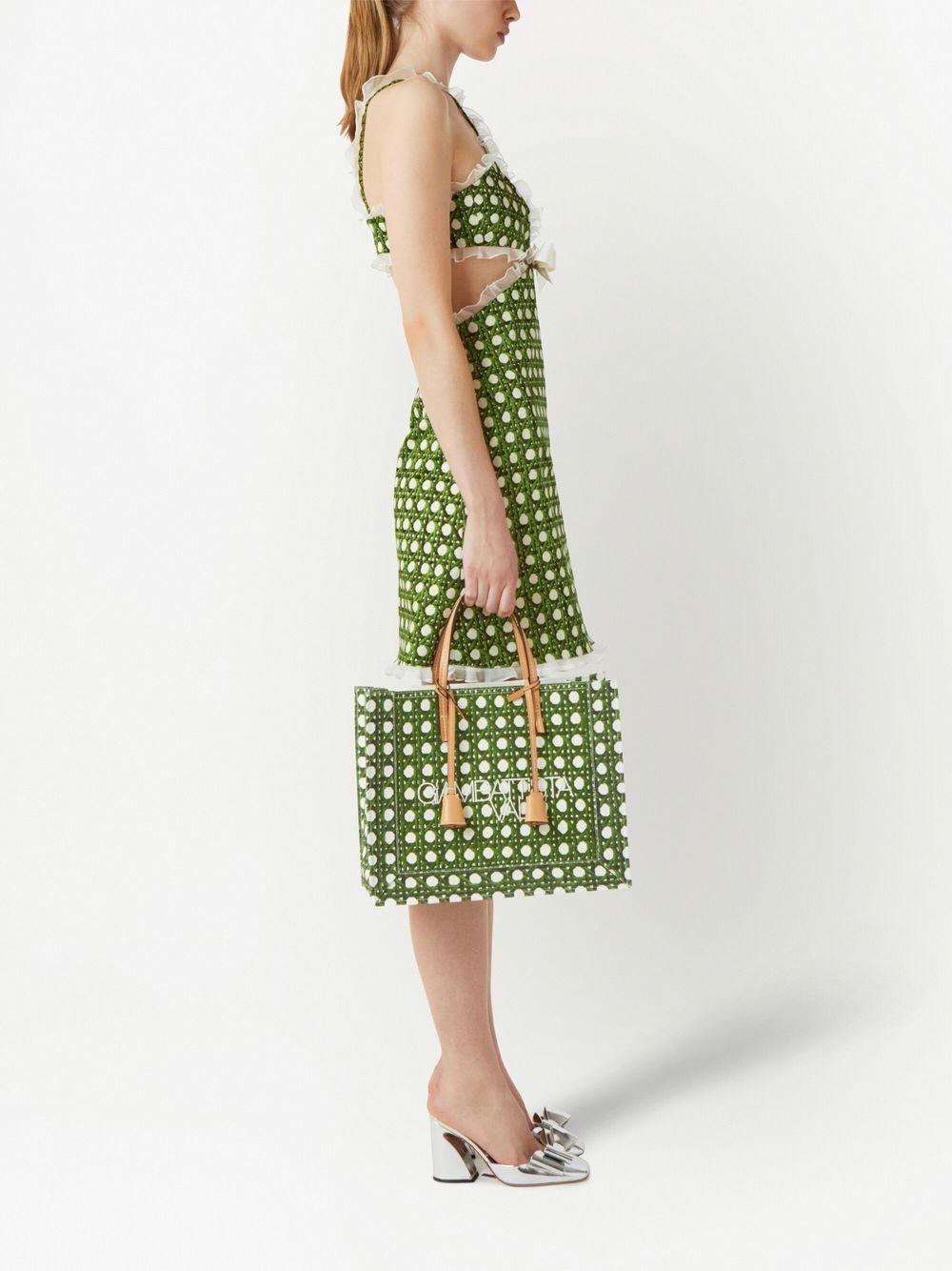 polka-dot bow-detail dress Product Image