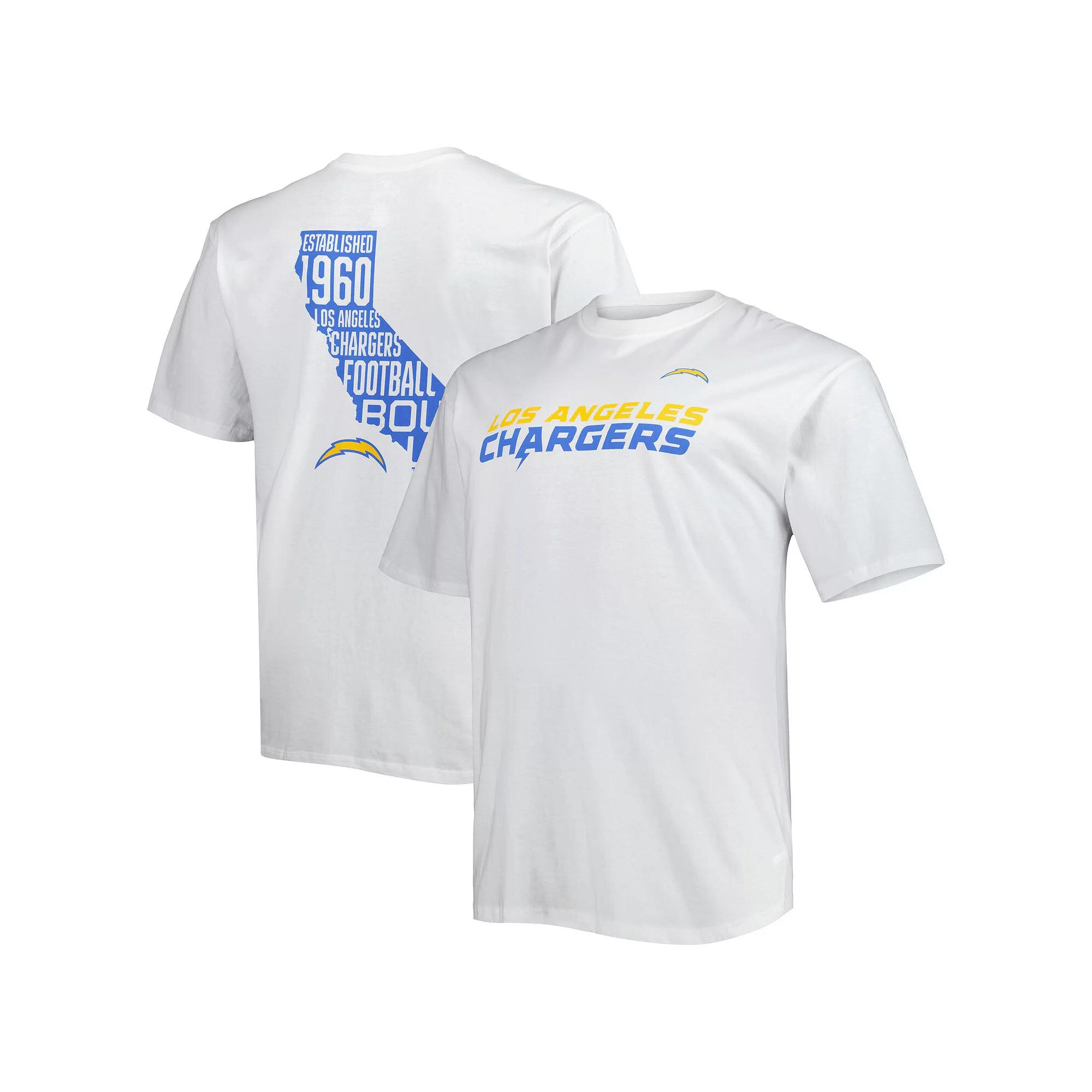 Men's Fanatics Branded White Los Angeles Chargers Big & Tall Hometown Collection Hot Shot T-Shirt, Size: 3XB Product Image