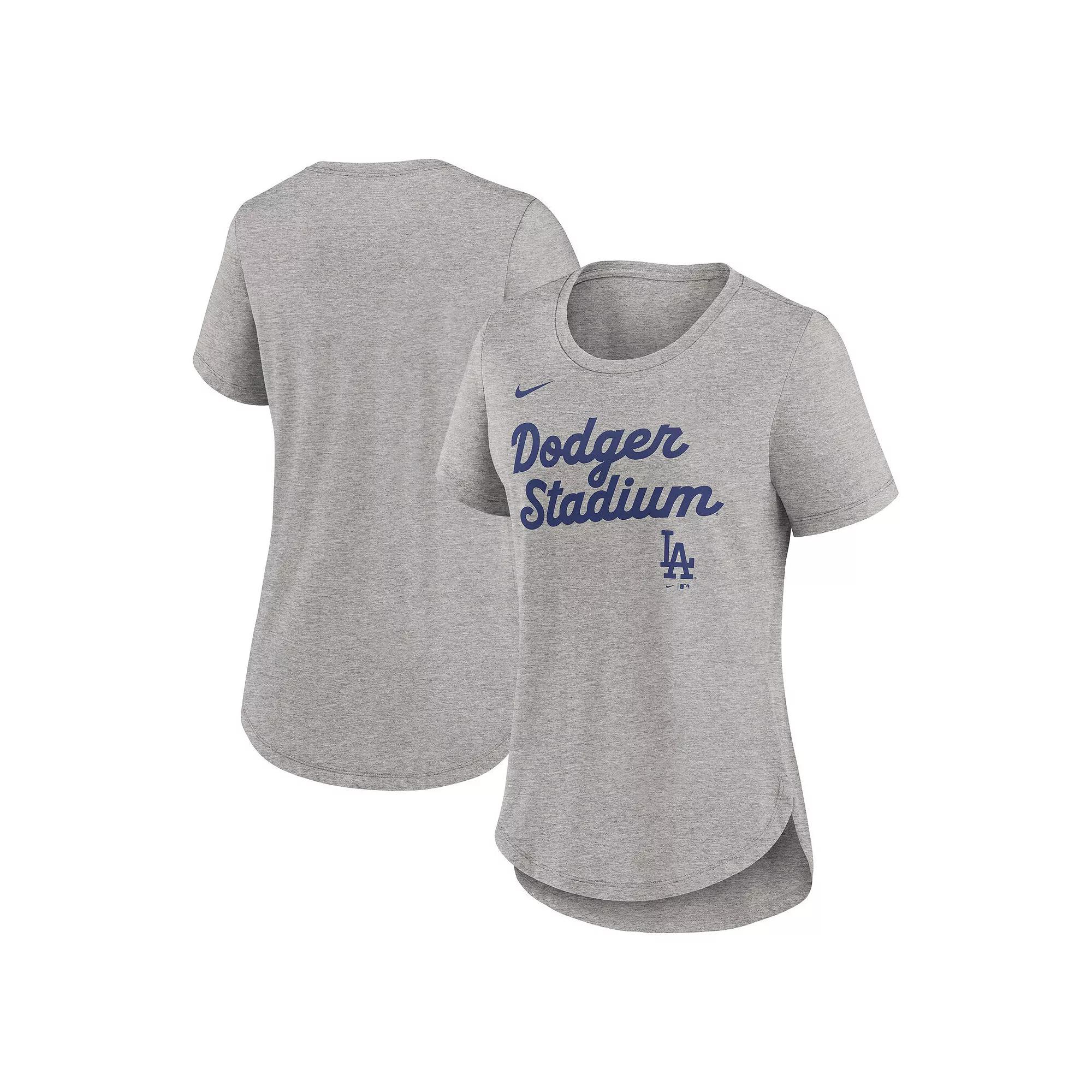Women's Nike Heather Gray Penn State Nittany Lions Legacy Tri-Blend T-Shirt, Size: Large, Grey Product Image