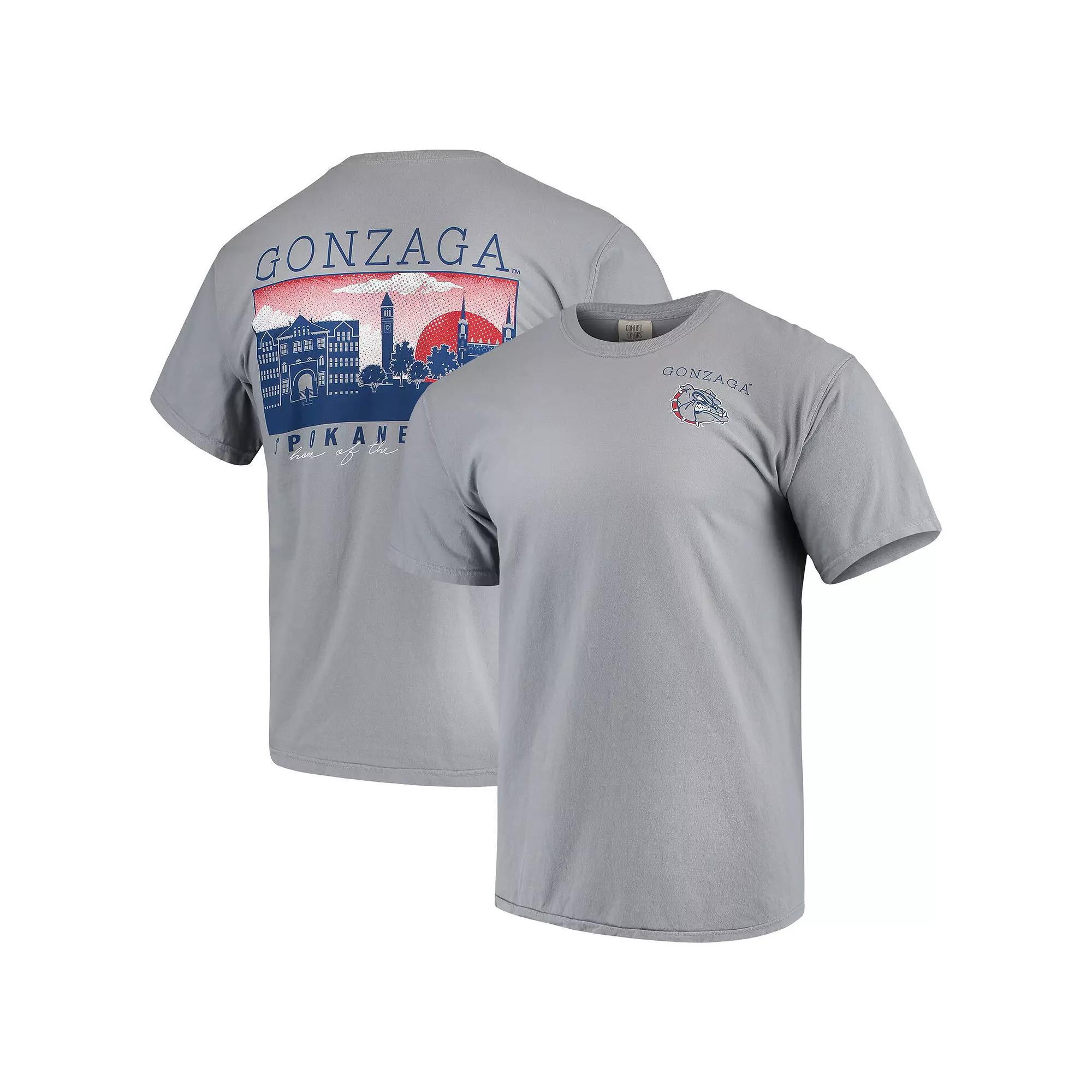 Men's Gray Gonzaga Bulldogs Team Comfort Colors Campus Scenery T-Shirt, Size: XL, Zag Grey Product Image