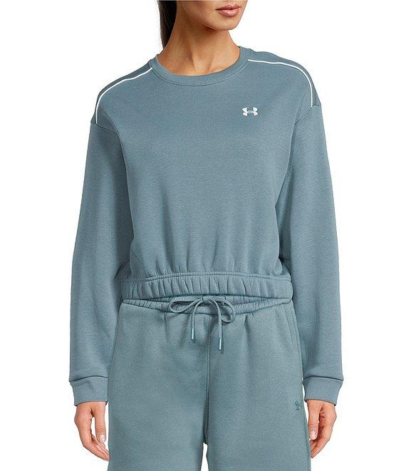 Under Armour Riv Coordinating Fleece Piped Cropped Pullover Product Image