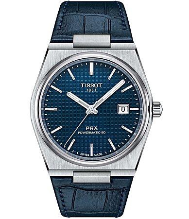 Tissot Mens Prx Automatic Stainless Steel Tonneau Bracelet Watch Product Image