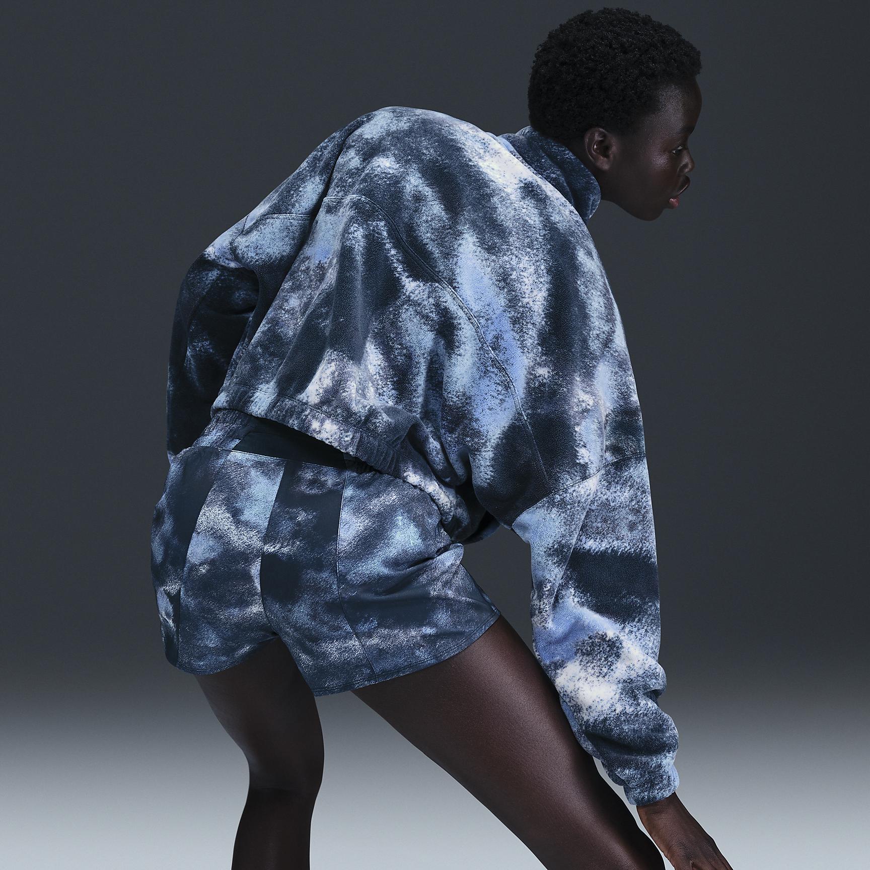 Nike Women's One Therma-FIT Oversized 1/2-Zip Fleece Printed Top Product Image