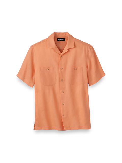 Linen Solid Casual Shirt - Tan Product Image