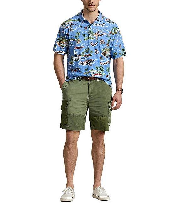Polo Ralph Lauren Big & Tall Summer Holiday Bear Linen-Blend Short Sleeve Polo Shirt Product Image