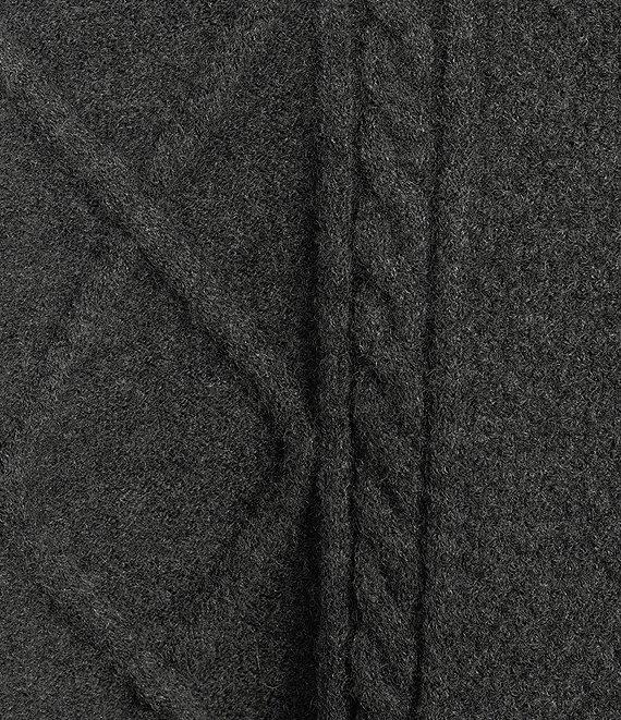 Gianni Bini Wool Blend Cable Crew Neck Long Sleeve Cardigan Product Image