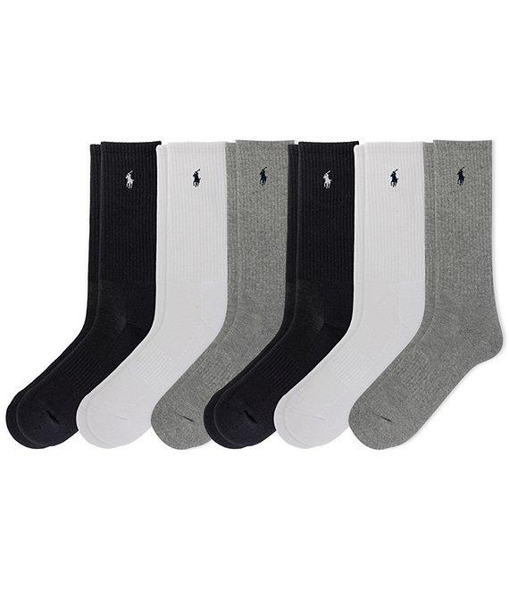 Polo Ralph Lauren Performance Cotton Crew 6-Pack Socks Product Image
