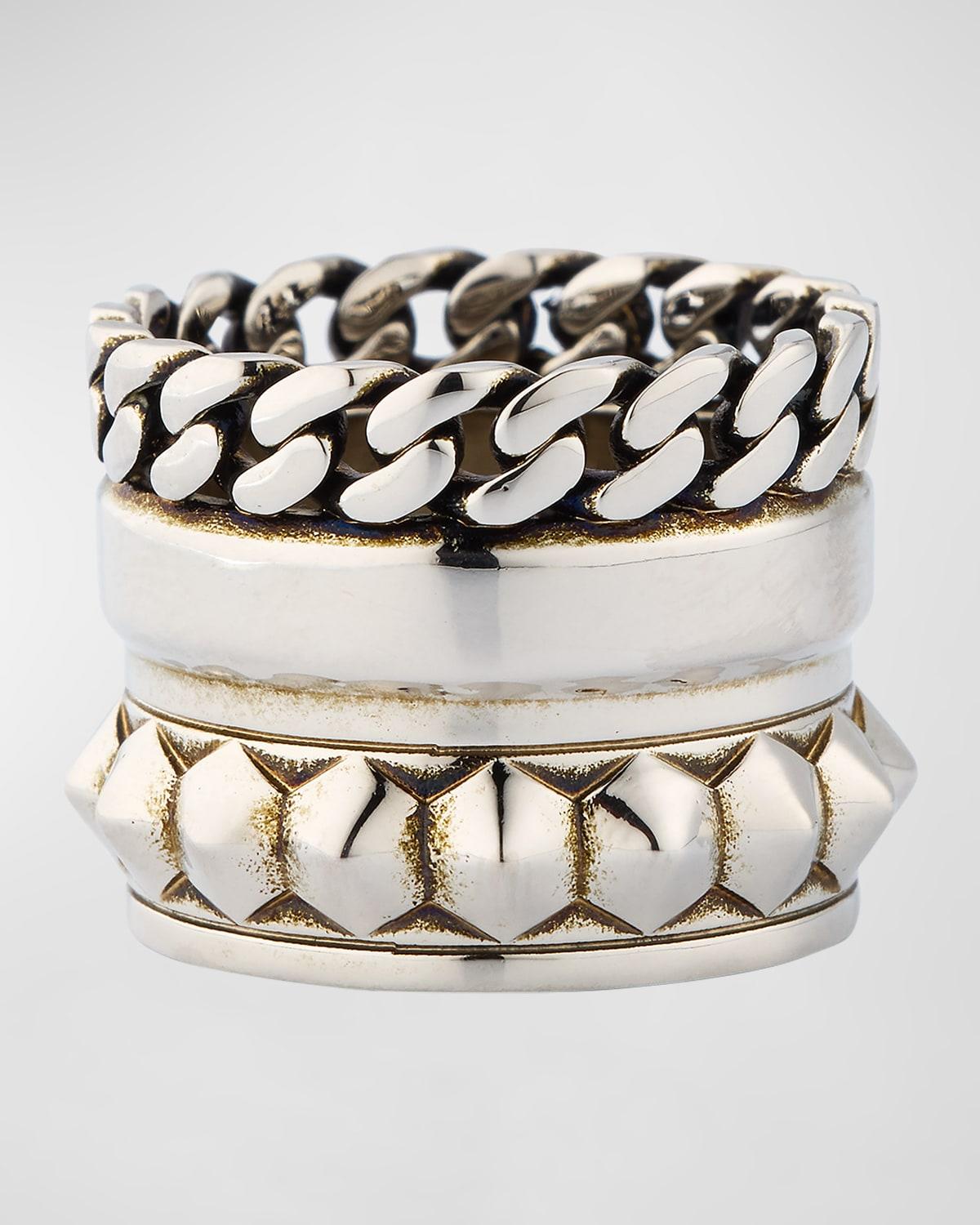 Mens Punk Multi-Layer Ring Product Image