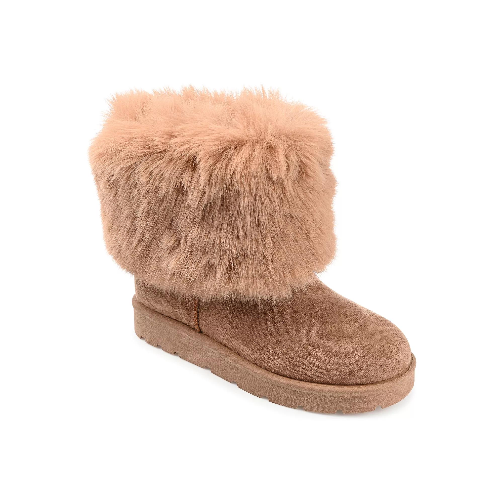 Journee Shanay Women's Faux-Fur Winter Boots,  Product Image