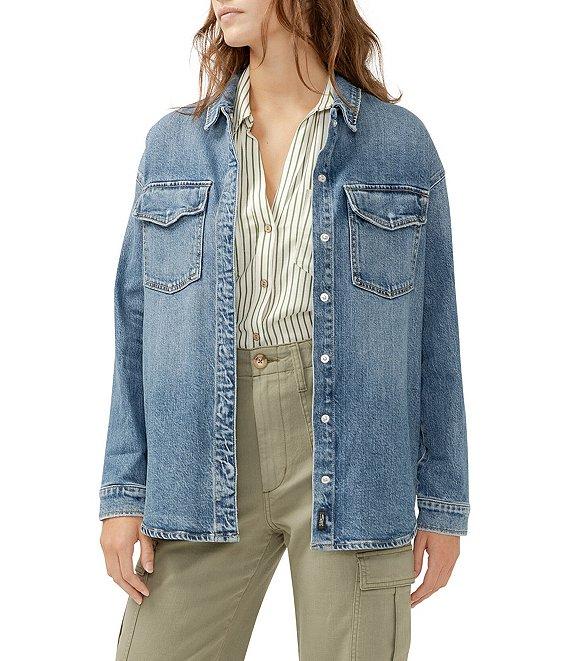 Silver Jeans Co. Long Sleeve Denim Shacket Product Image