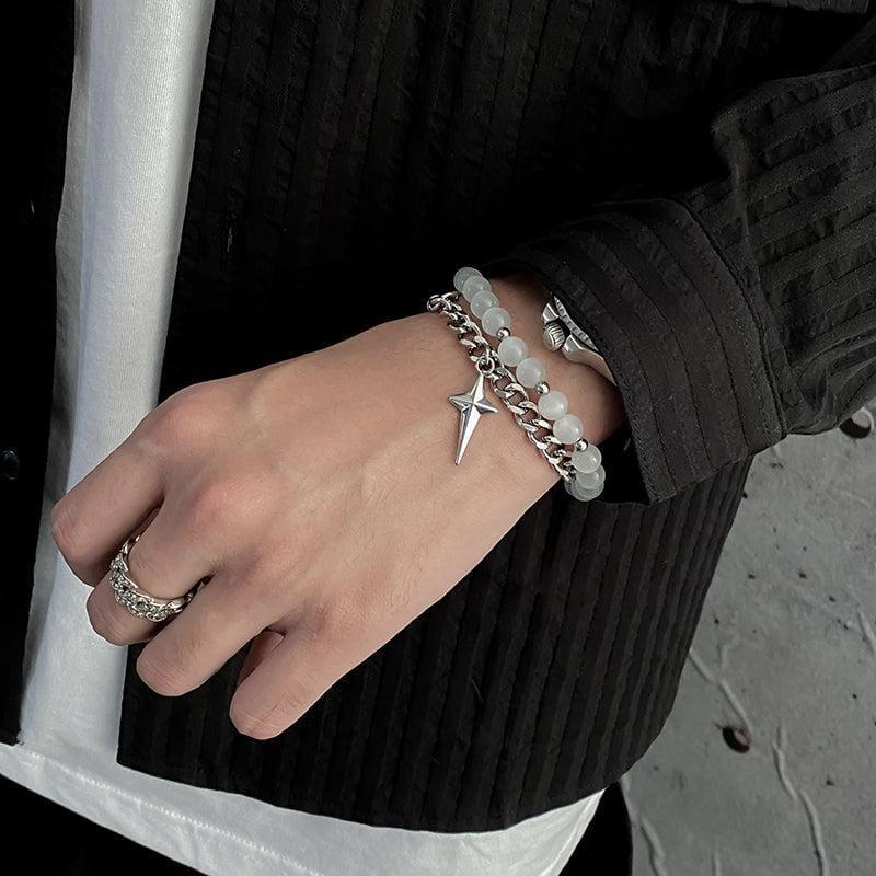 PENDANT PEARL DOUBLE LAYER BRACELET Product Image