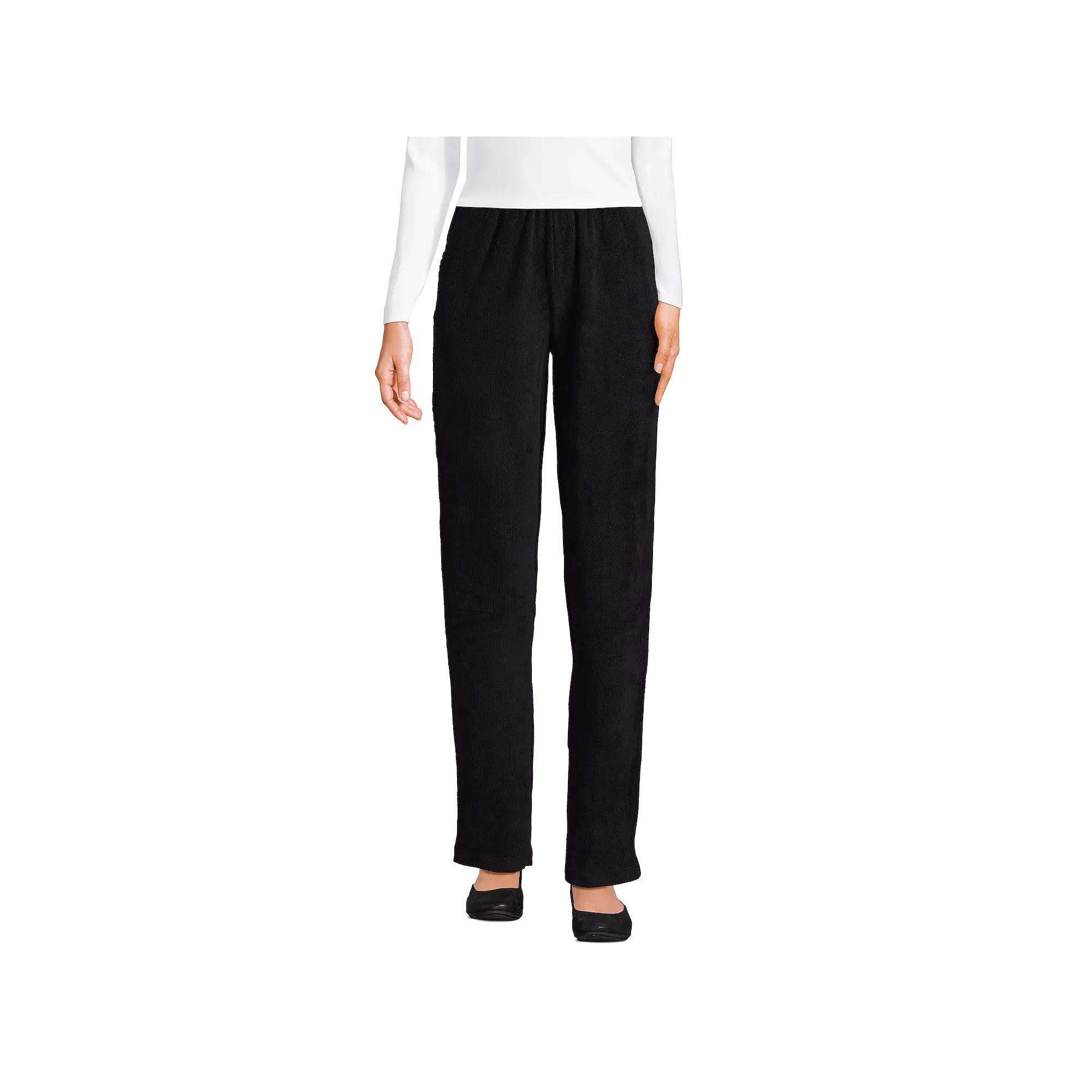 Petite Lands' End Sport Knit High Rise Corduroy Pull-On Pants, Women's,  Product Image