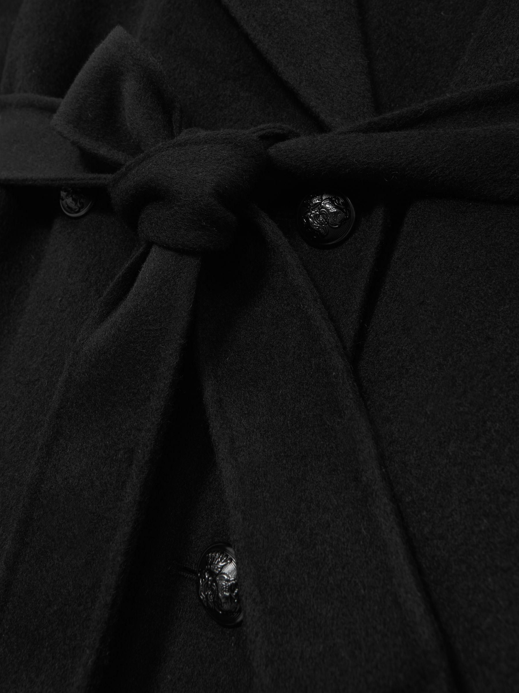 Petite Double-Breasted Blindseam Coat Wool-Blend in Burgundy Product Image
