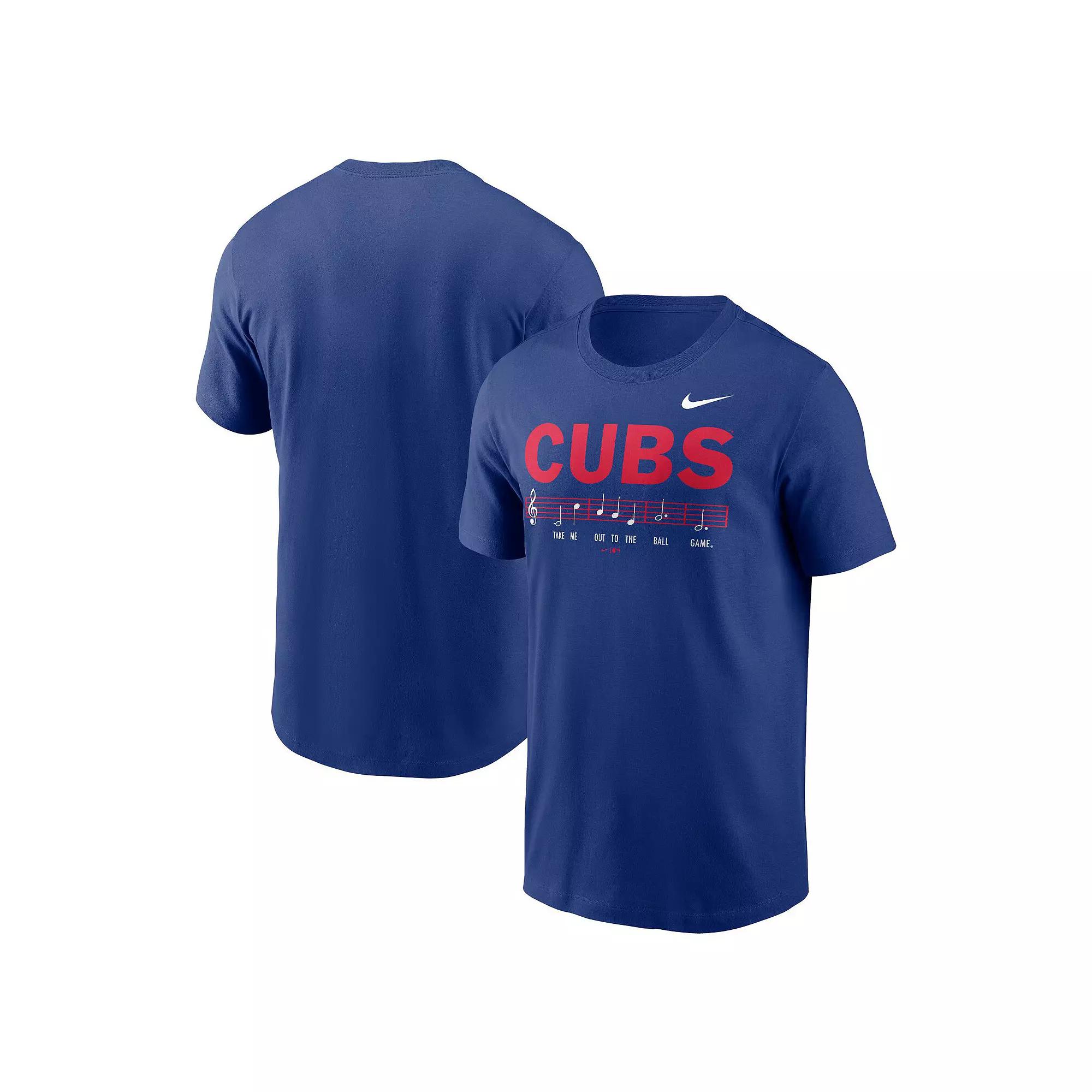 Men's Nike Royal Chicago Cubs Take Me Out To The Ballgame Hometown T-Shirt, Size: Small, Blue Product Image