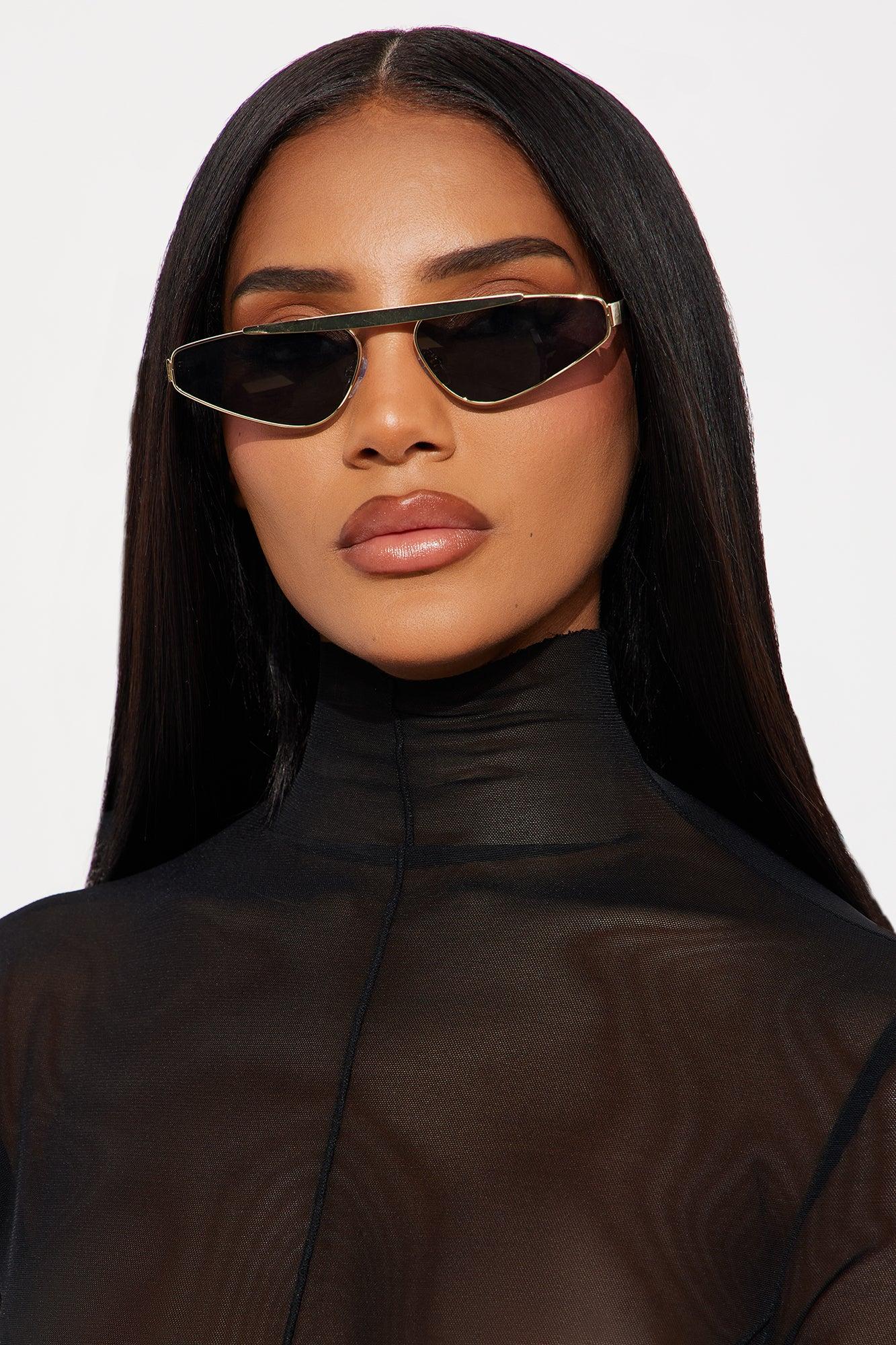 Anna Eyes Aviator Sunglasses - Gold/Black Female Product Image