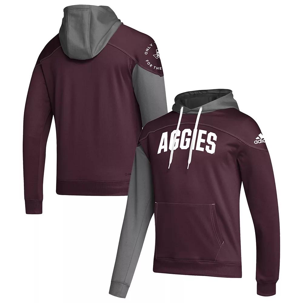 Men's adidas Maroon Mississippi State Bulldogs Block Stadium Pullover Hoodie, Size: XL, Mst Red Product Image
