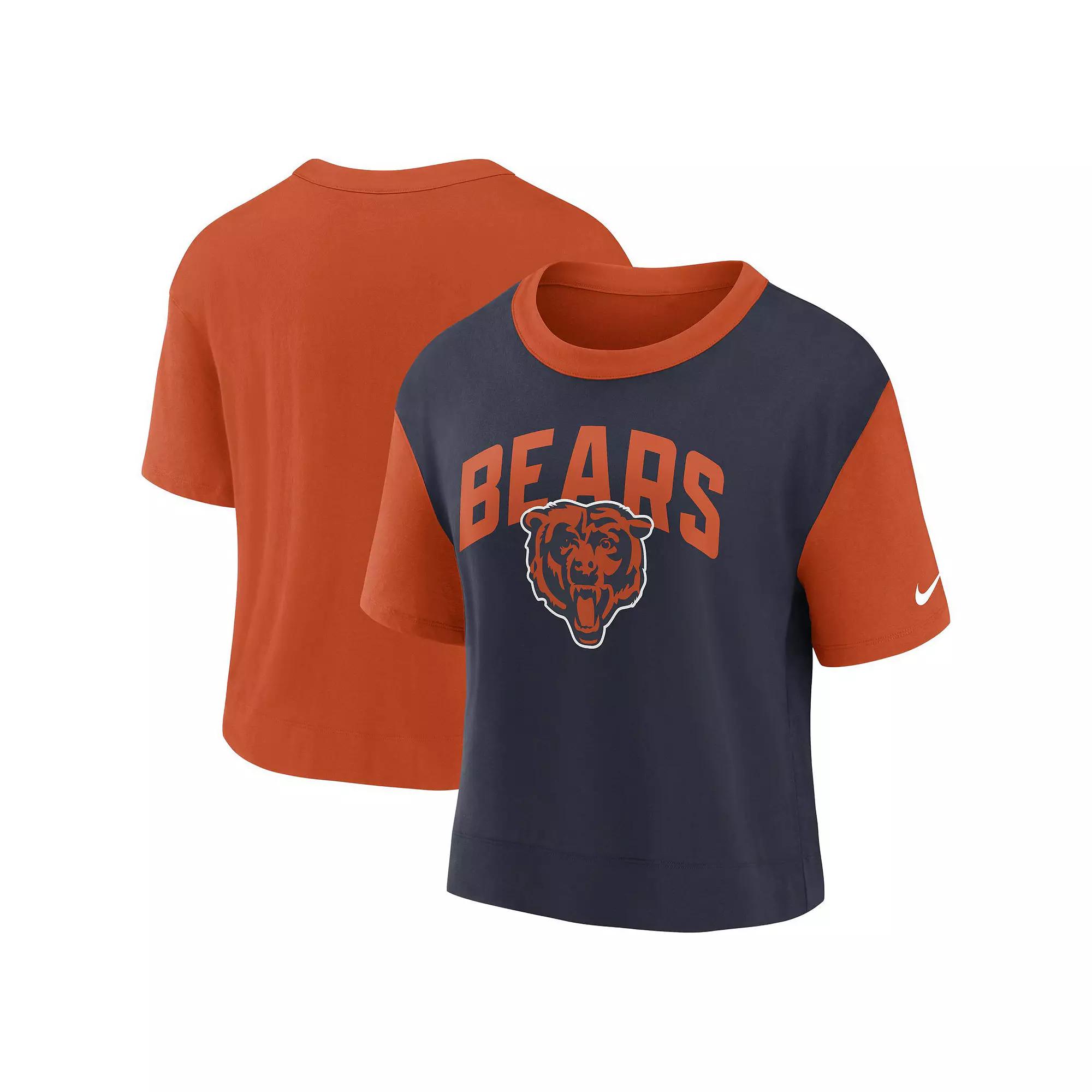 Women's Nike Orange/Navy Chicago Bears High Hip Fashion T-Shirt, Size: XL Product Image