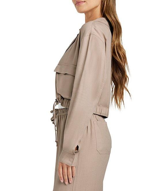 Splendid Breanne Chambray Point Collar Snap Front Jacket Product Image