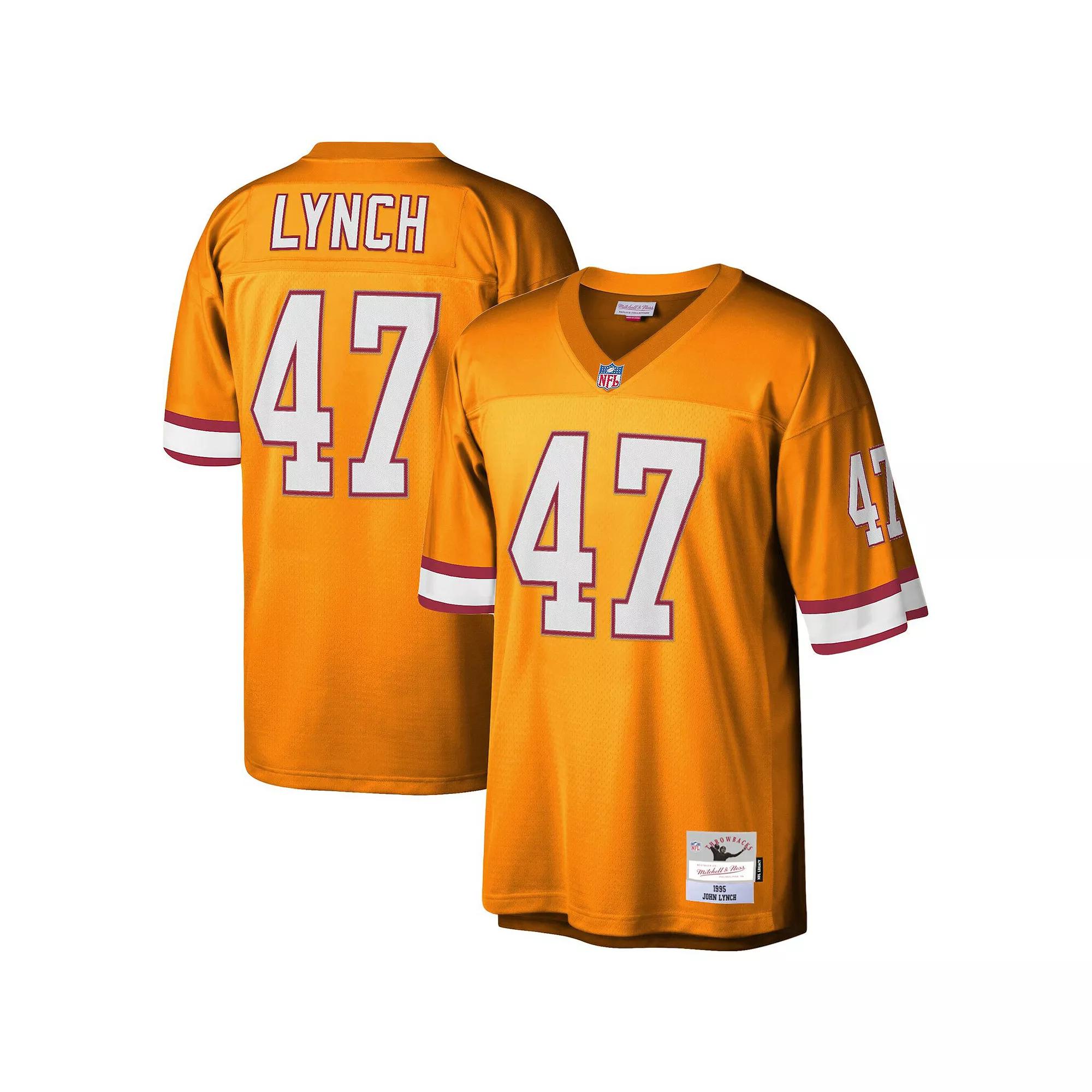 Men's Mitchell & Ness John Lynch Orange Tampa Bay Buccaneers Big & Tall 1995 Legacy Retired Player Jersey,  Product Image