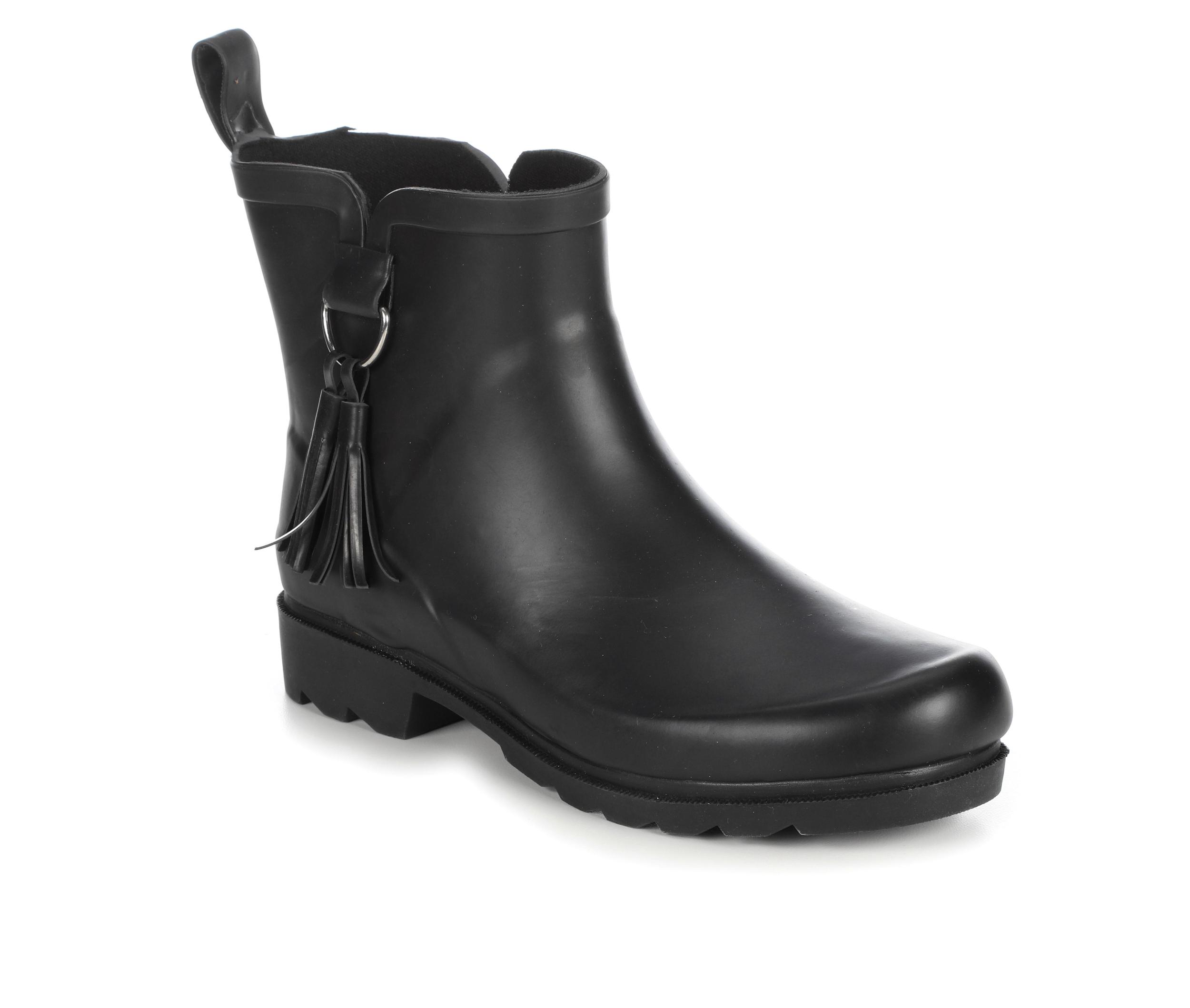 Women's Capelli New York Matte Solid Rain w/ Tassel Rain Boots Product Image