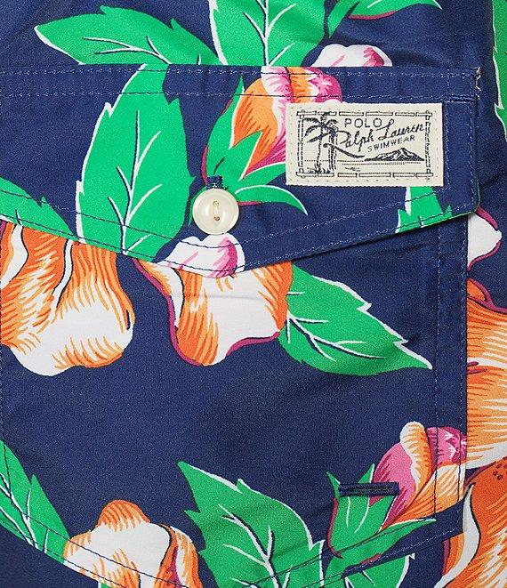 Polo Ralph Lauren Traveler Classic Iconic Hibiscus 5.75#double; Swim Trunks Product Image
