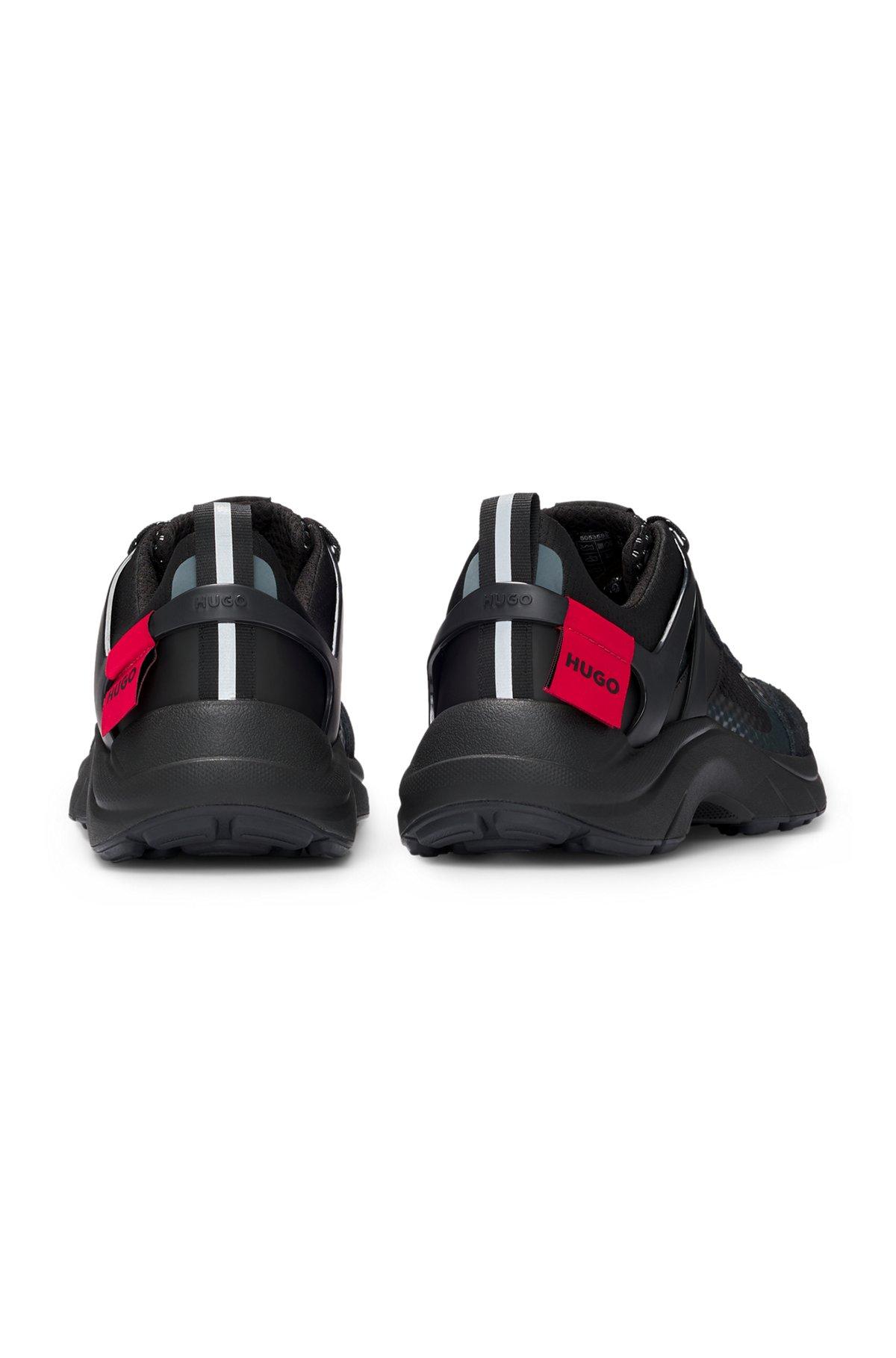 Mixed-material trainers with decorative reflective effects Product Image