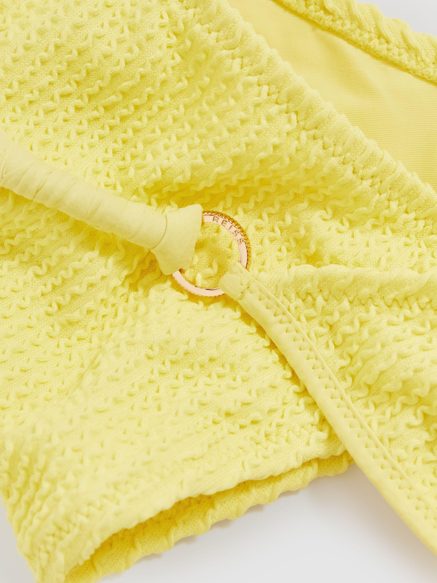 Crinkle Bikini Bottoms in Lemon Yellow Product Image