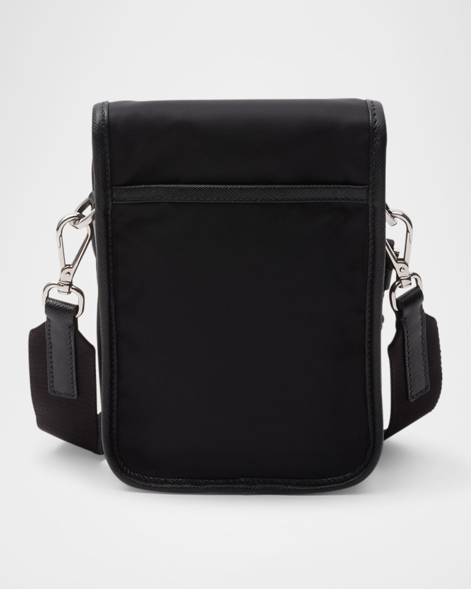 Men's Re-Nylon and Saffiano Leather Shoulder Bag Product Image