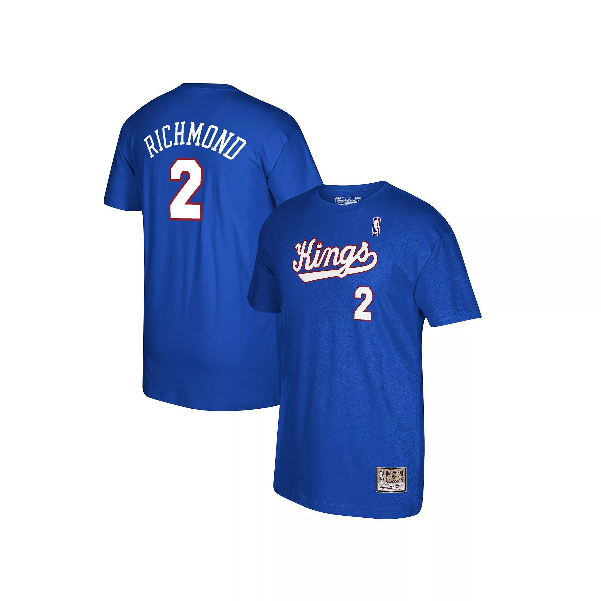 Men's Mitchell & Ness Mitch Richmond Royal Sacramento Kings 35th Anniversary Hardwood Classics Name & Number T-Shirt, Size: Small, Kng Blue Product Image