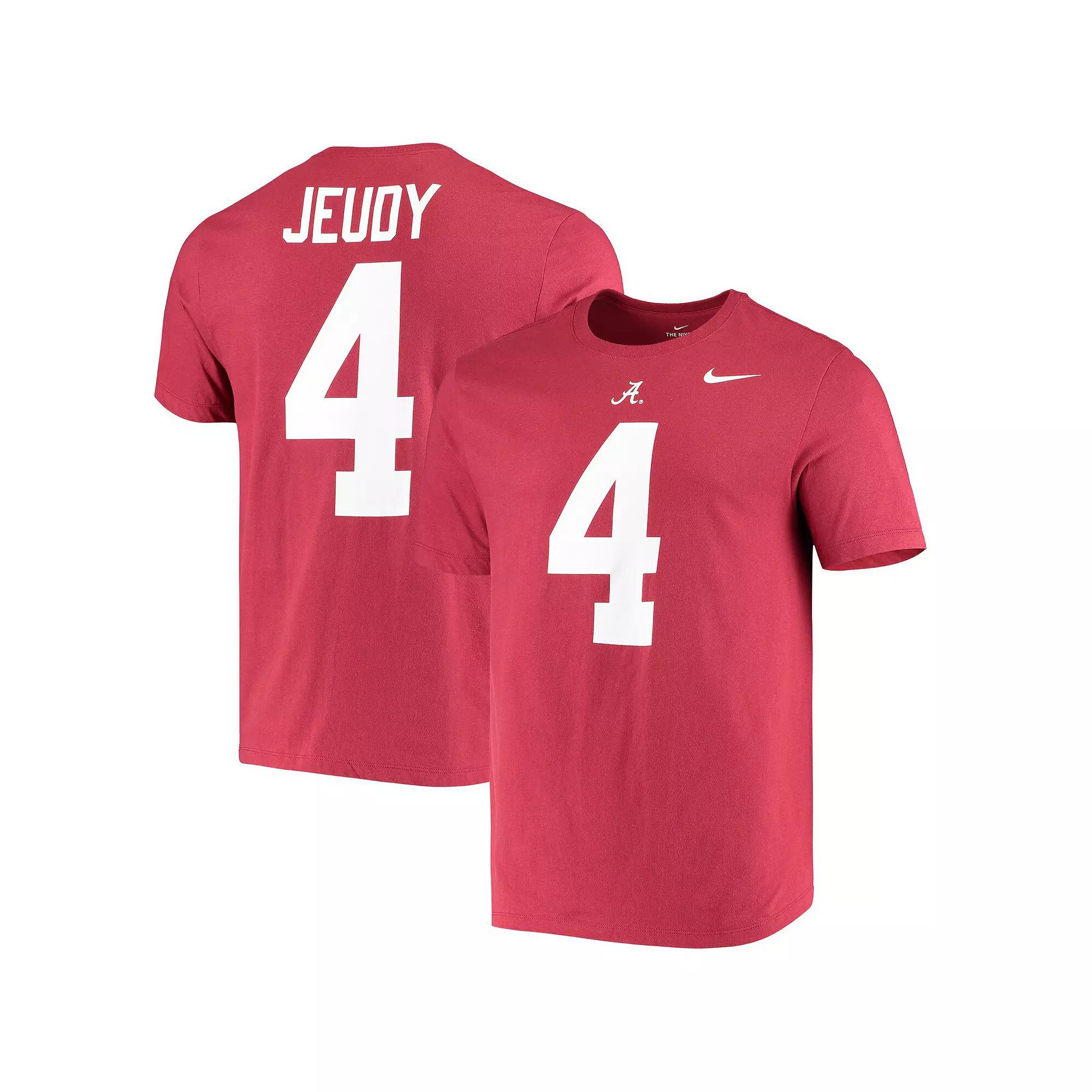 Mens Nike Jerry Jeudy Crimson Alabama Crimson Tide Name & Number Alumni T-Shirt Product Image
