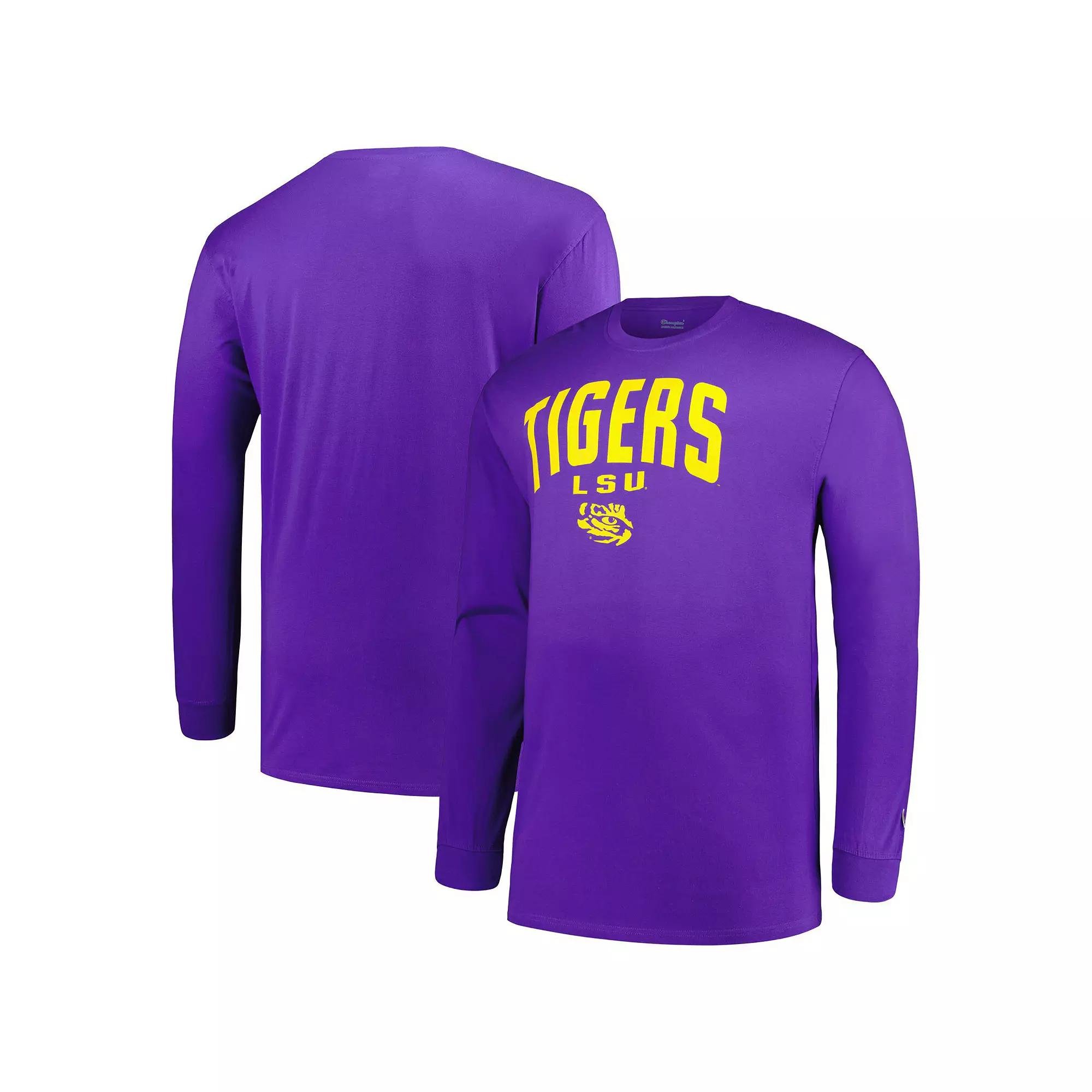 Men's Champion Purple LSU Tigers Big & Tall Arch Long Sleeve T-Shirt, Size: 3XLT Product Image